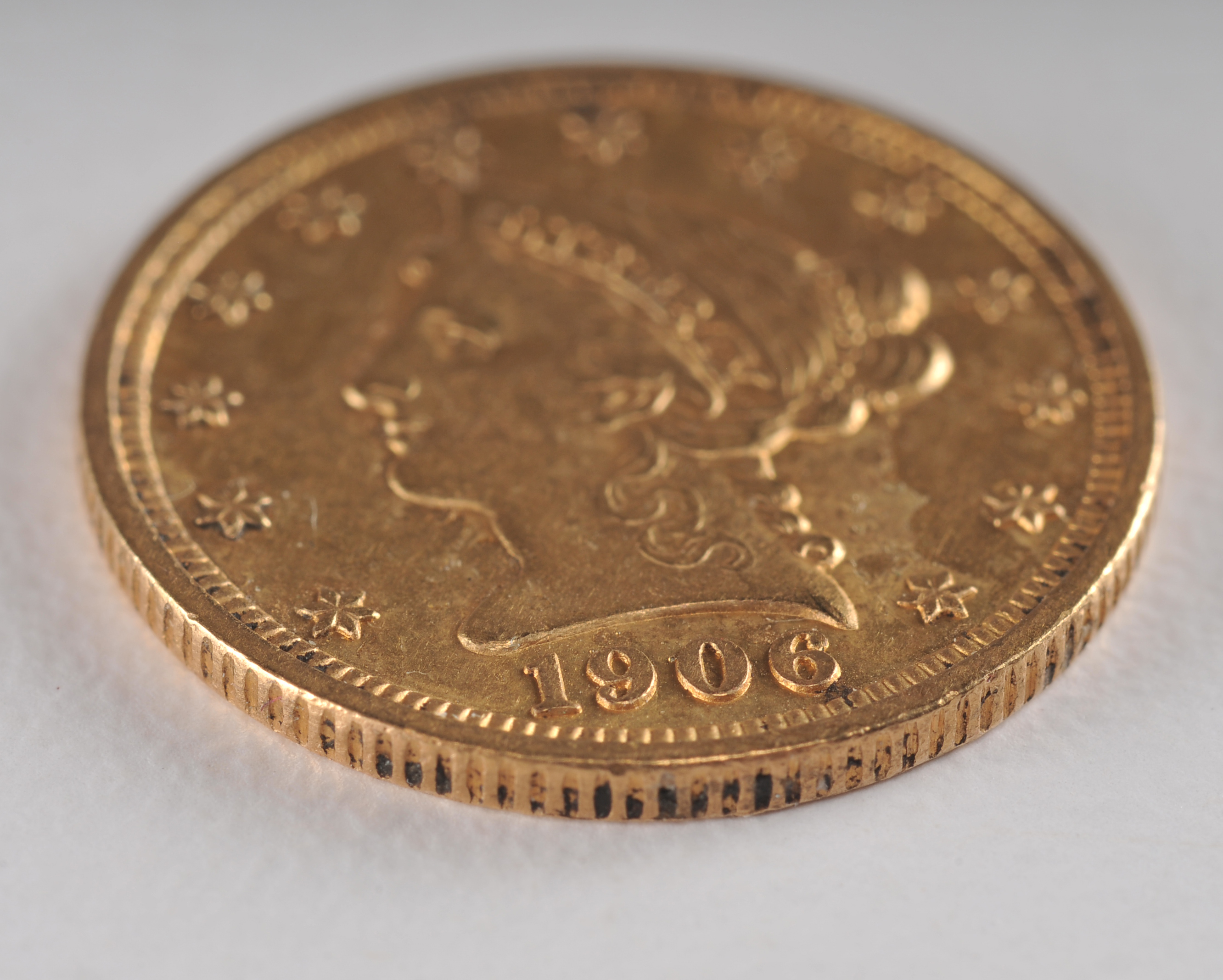 1906 Liberty Head $2 1/2 gold coin