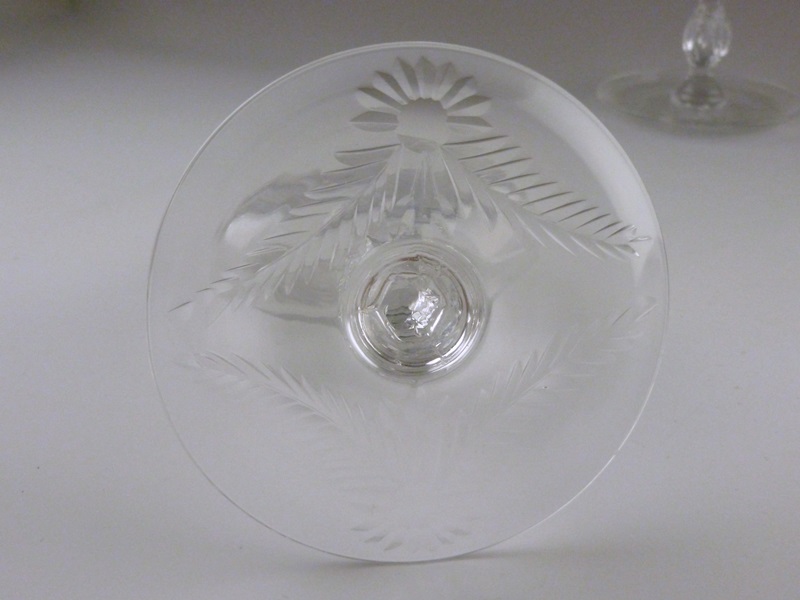 Pair of Crystal Stem Vases 