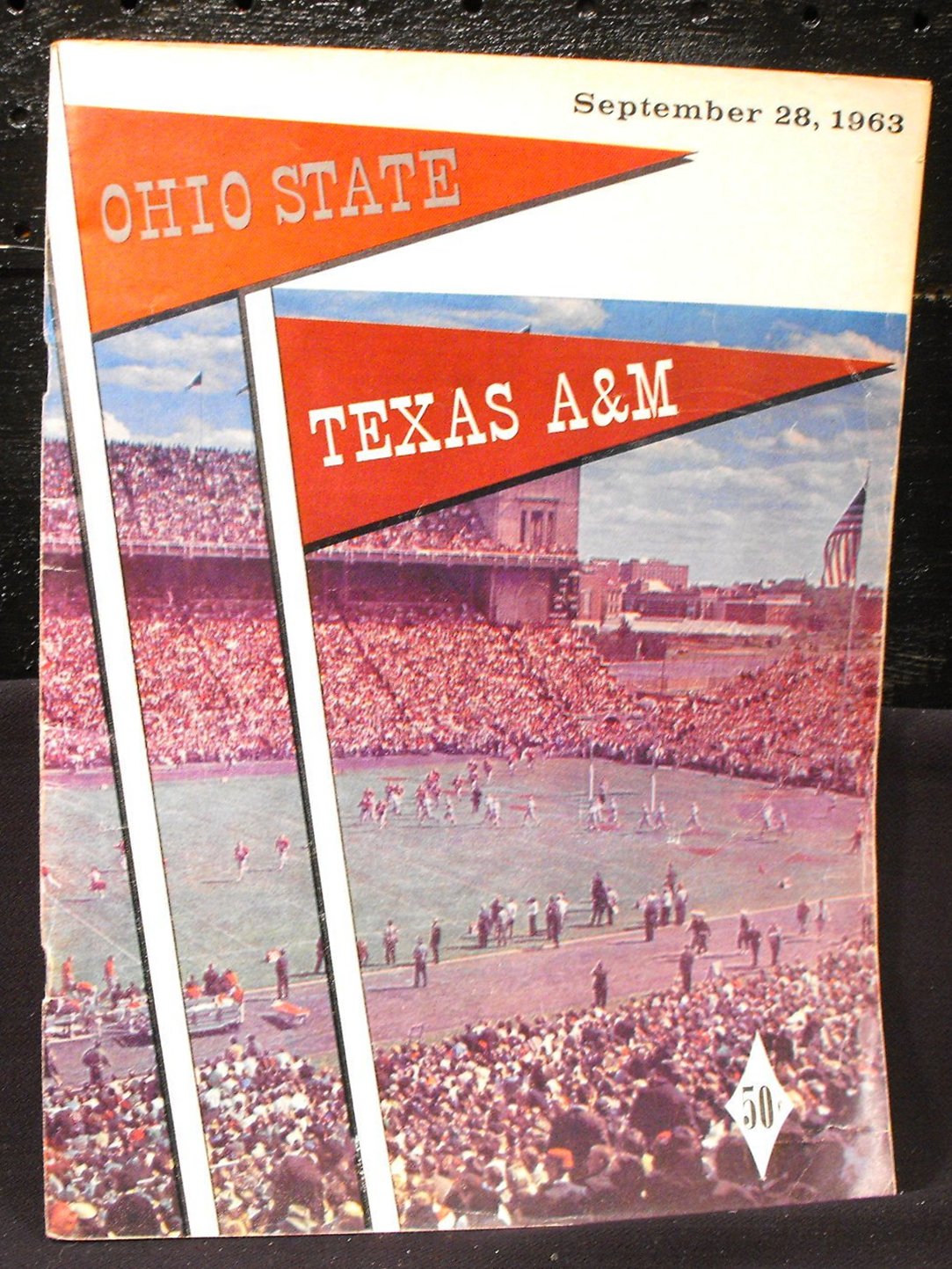 (2) 1960s Vintage Ohio State Football Programs, Michigan & Texas A& M