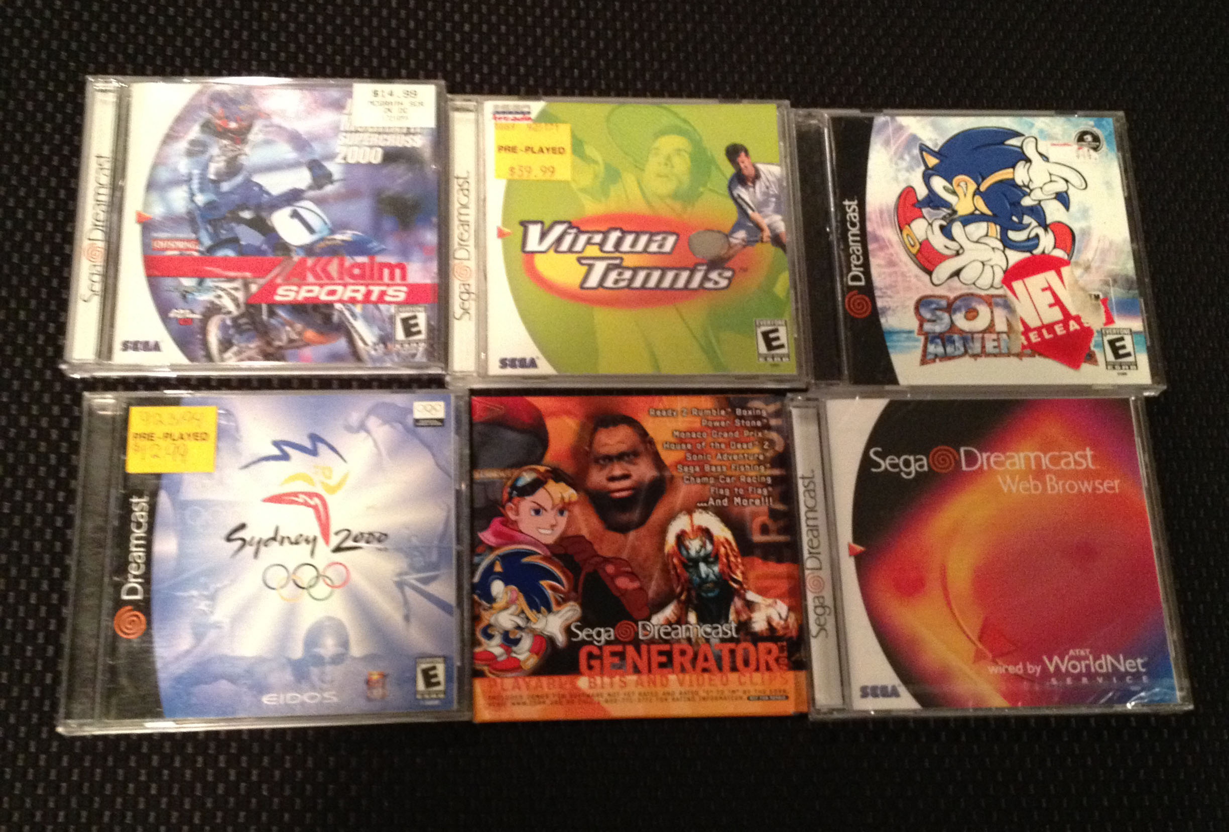 Sega Dreamcast Store Display and Games