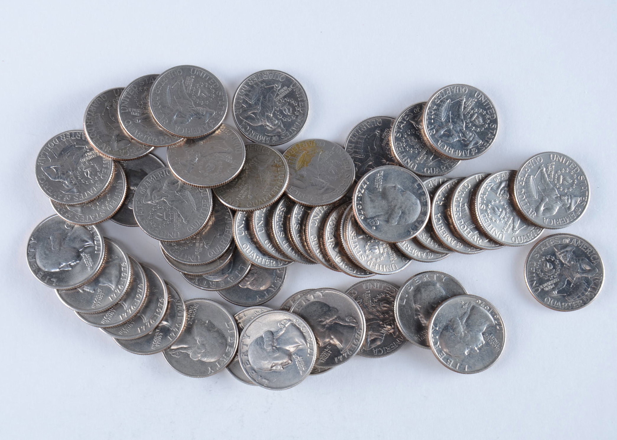 Group of (49) Bicentennial George Washington Quarters
