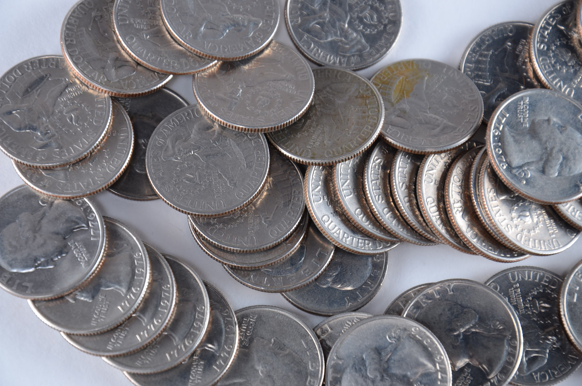 Group of (49) Bicentennial George Washington Quarters