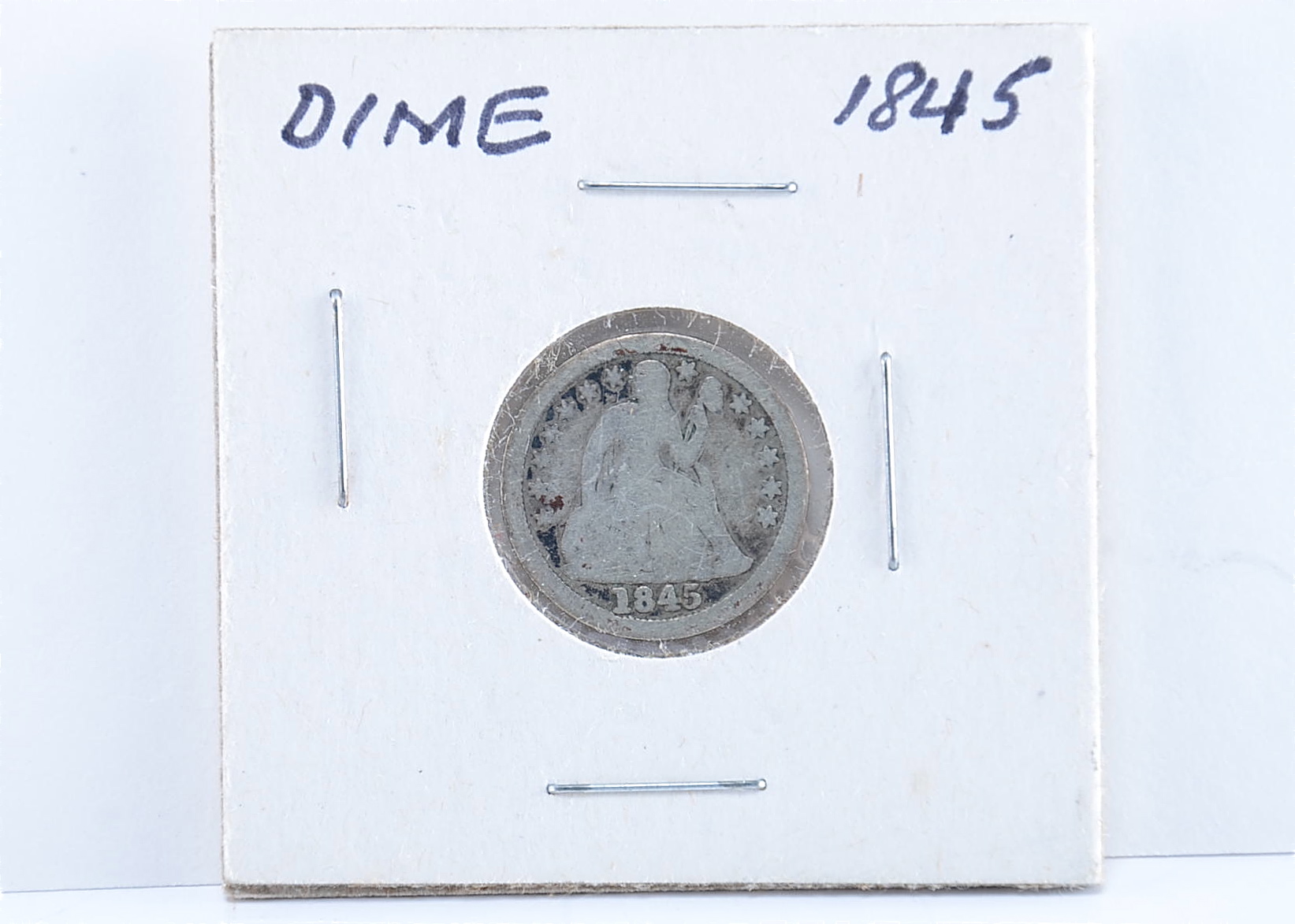 1845 Liberty Seated silver dime
