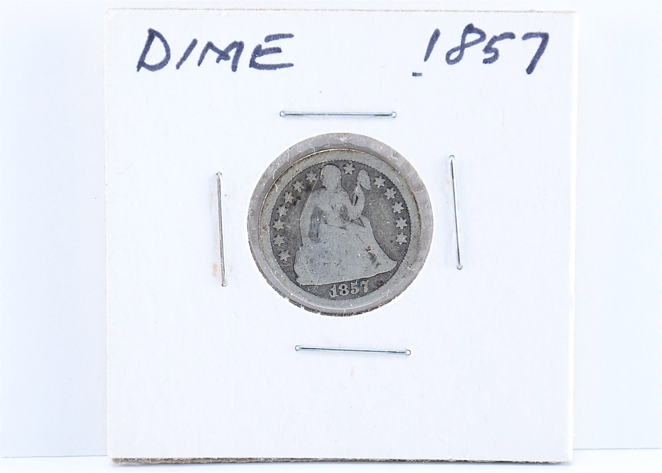 1857 Liberty Seated silver dime