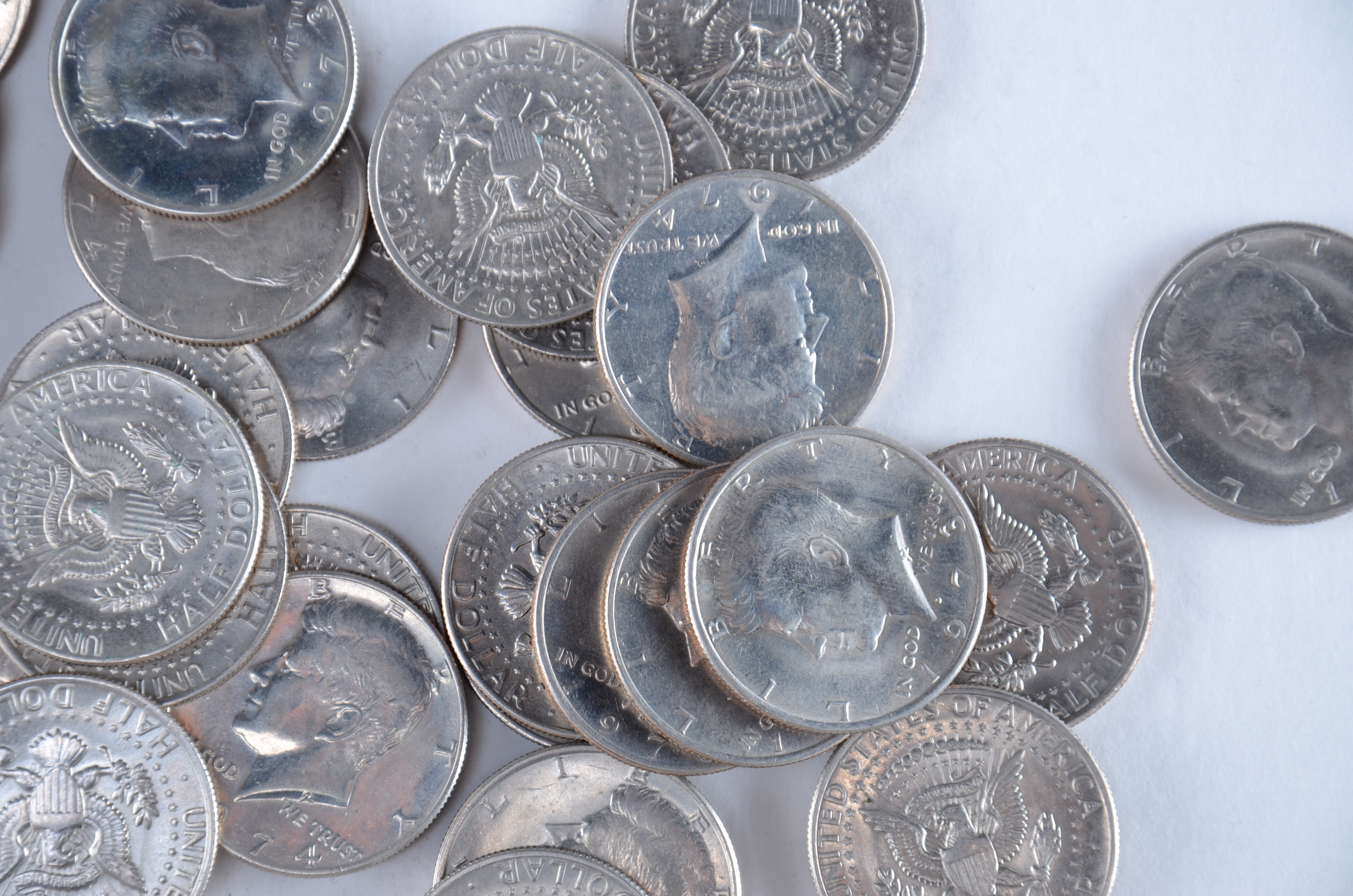 Group of (40) JFK Half dollars including the following: (18) 1973 D, and (22) 1974