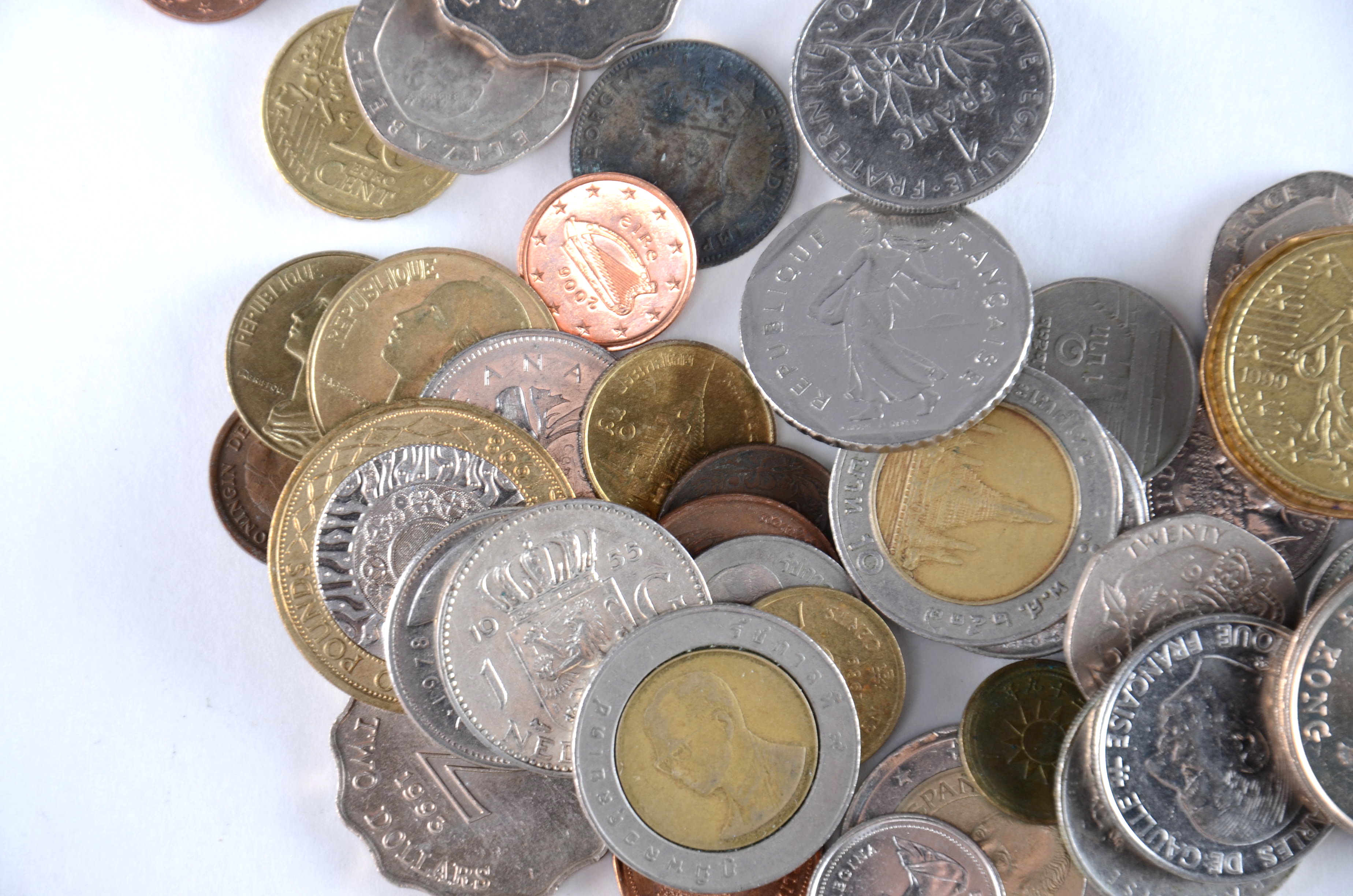 Group of (46) foreign coins