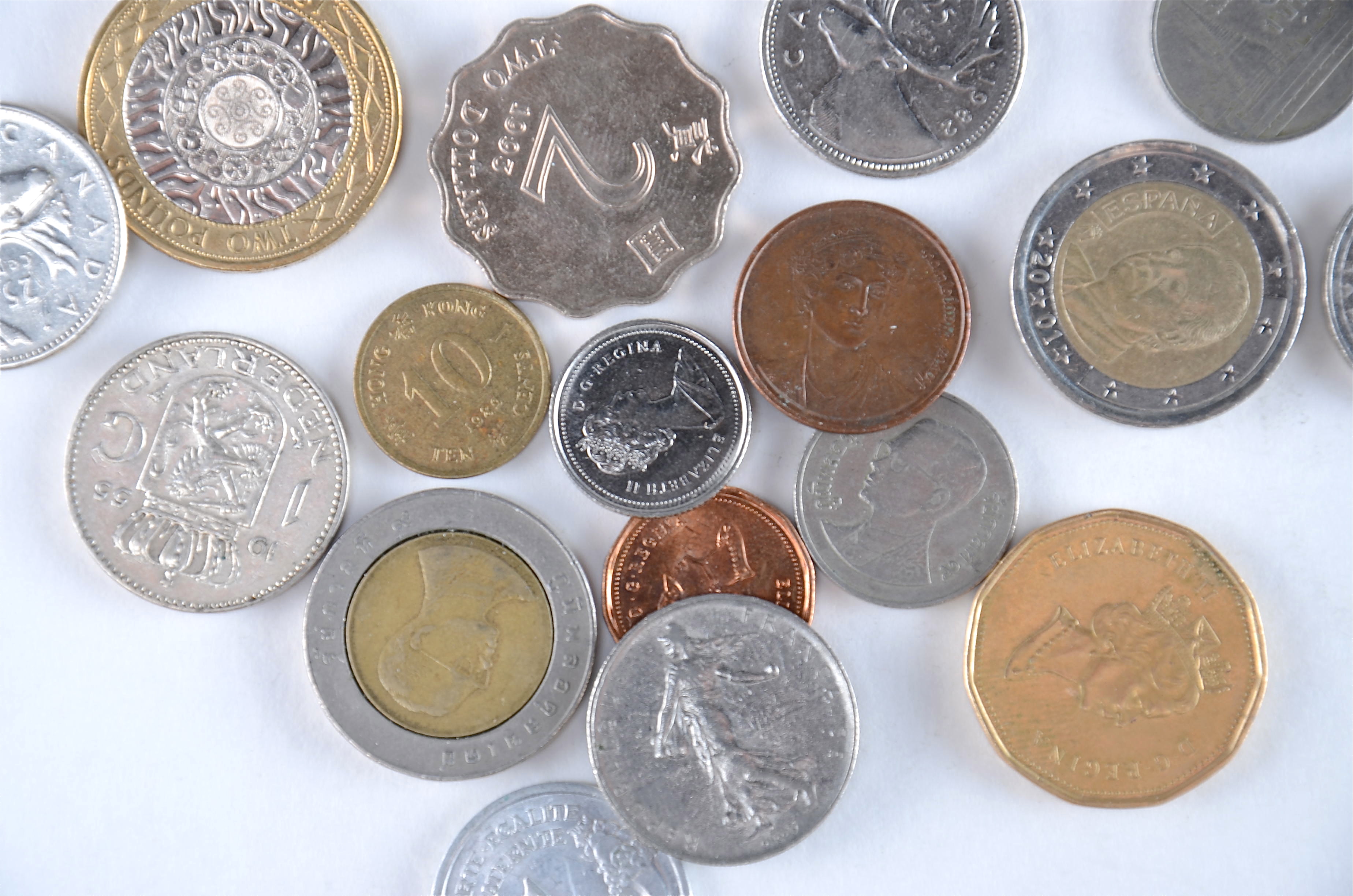 Group of (46) foreign coins