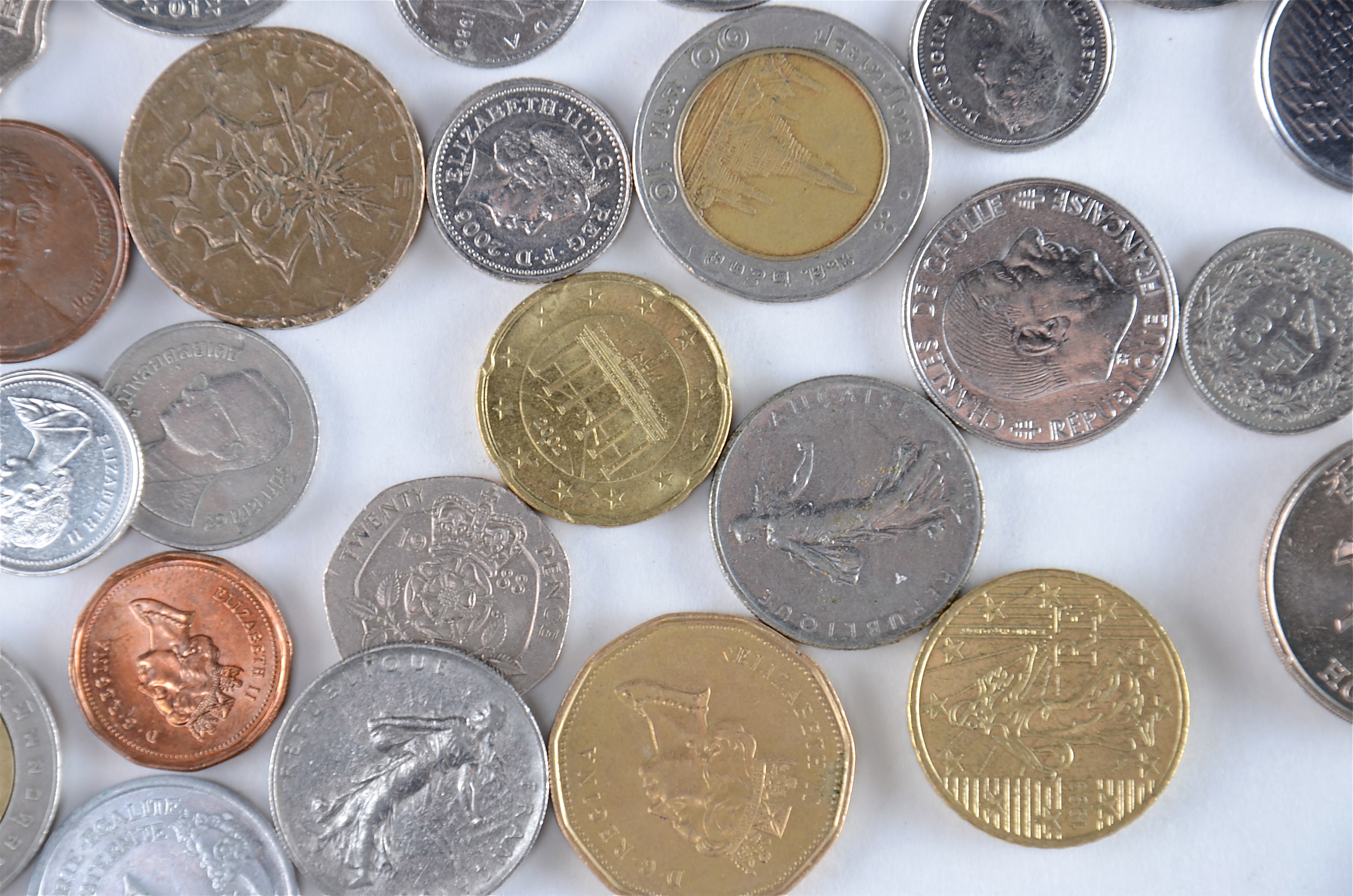 Group of (46) foreign coins