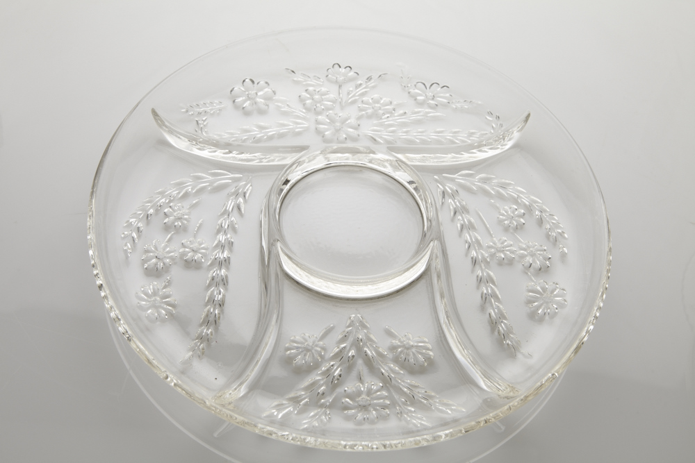 Lot of vintage pressed and etched glassware