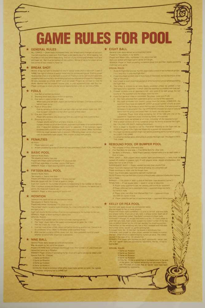 Playmaster Renaissance Pool Table