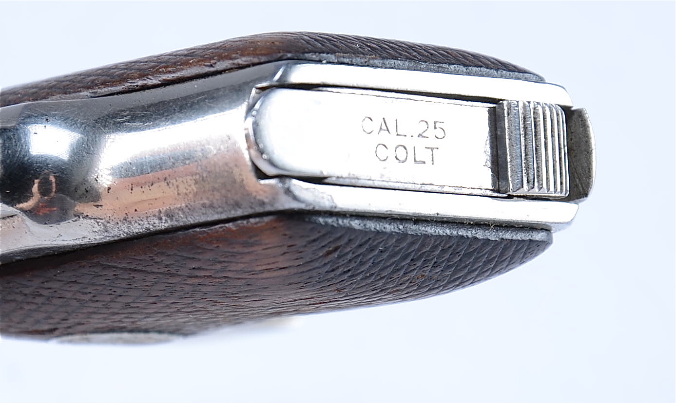 COLT Automatic - Nickel Plated .25 Calibre Hamerless Semi-Auto Pistol