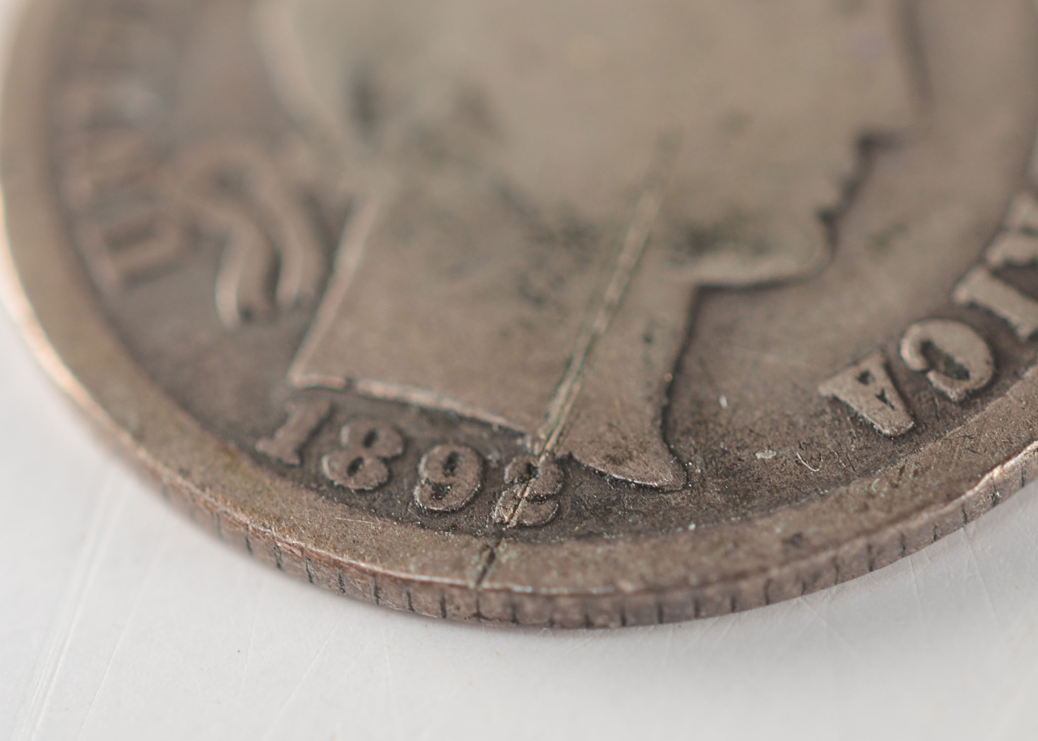 1892 S First year of issue Barber silver dime