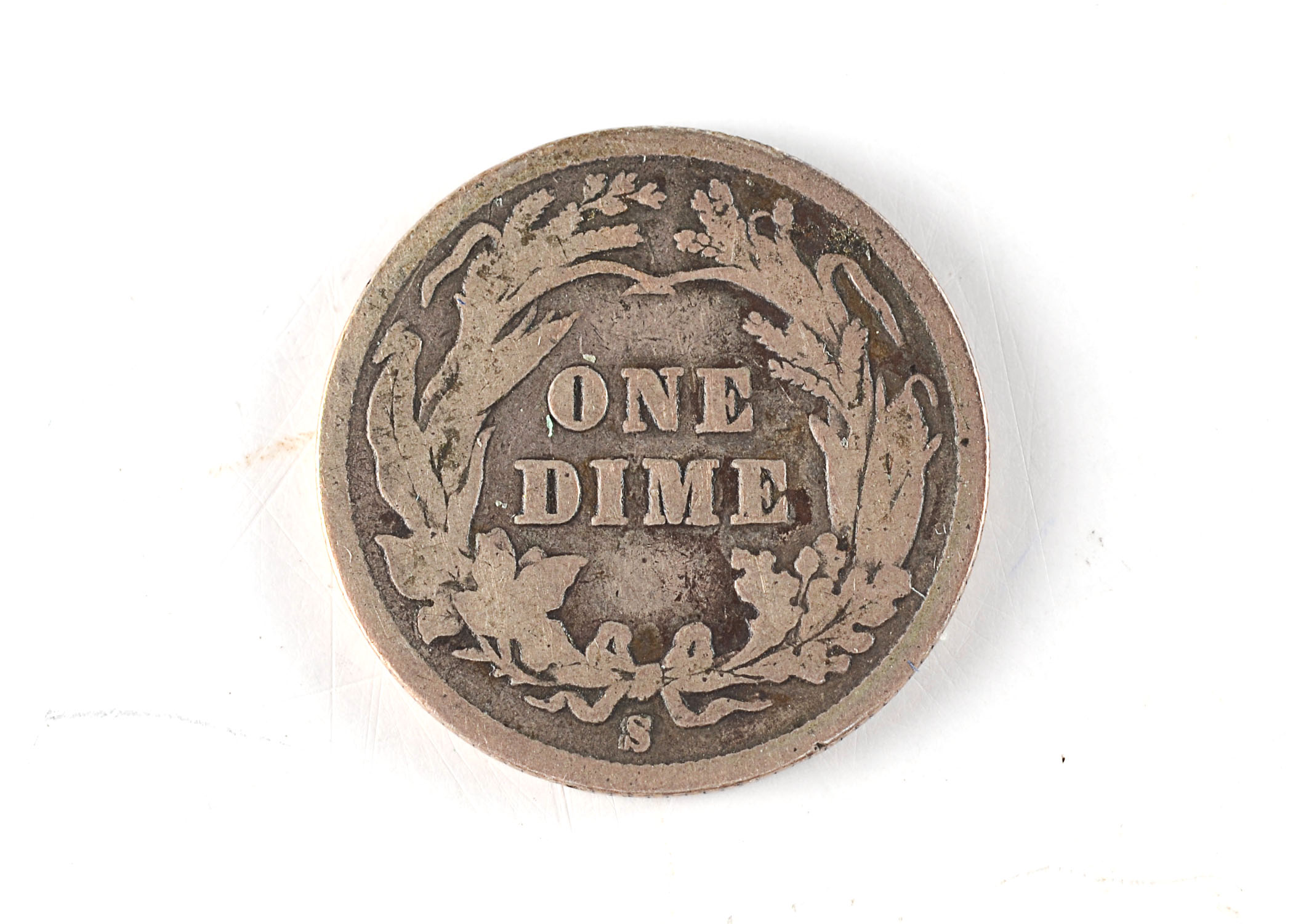 1892 S First year of issue Barber silver dime