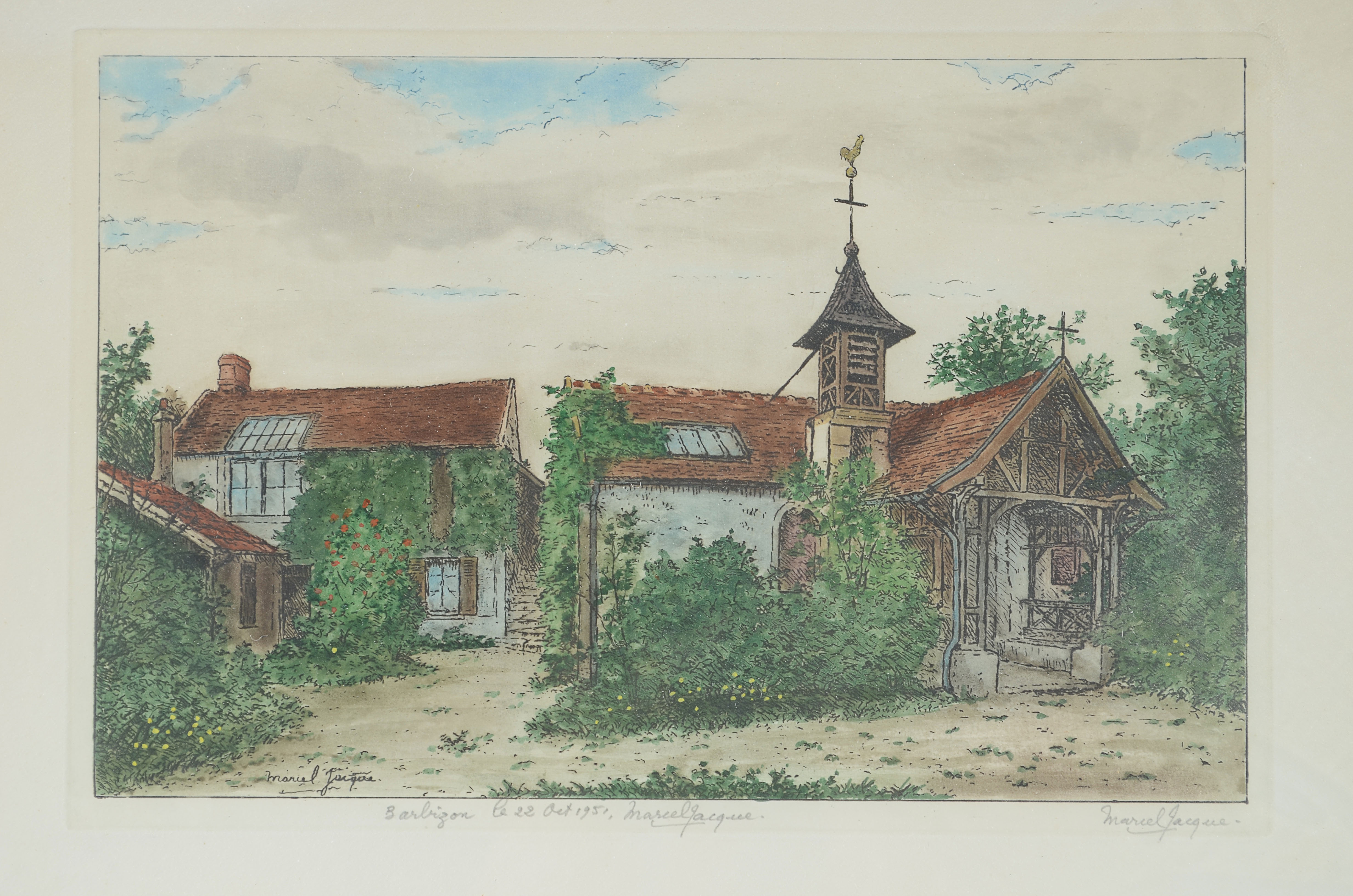 Original Marcel Jacques Color Etching