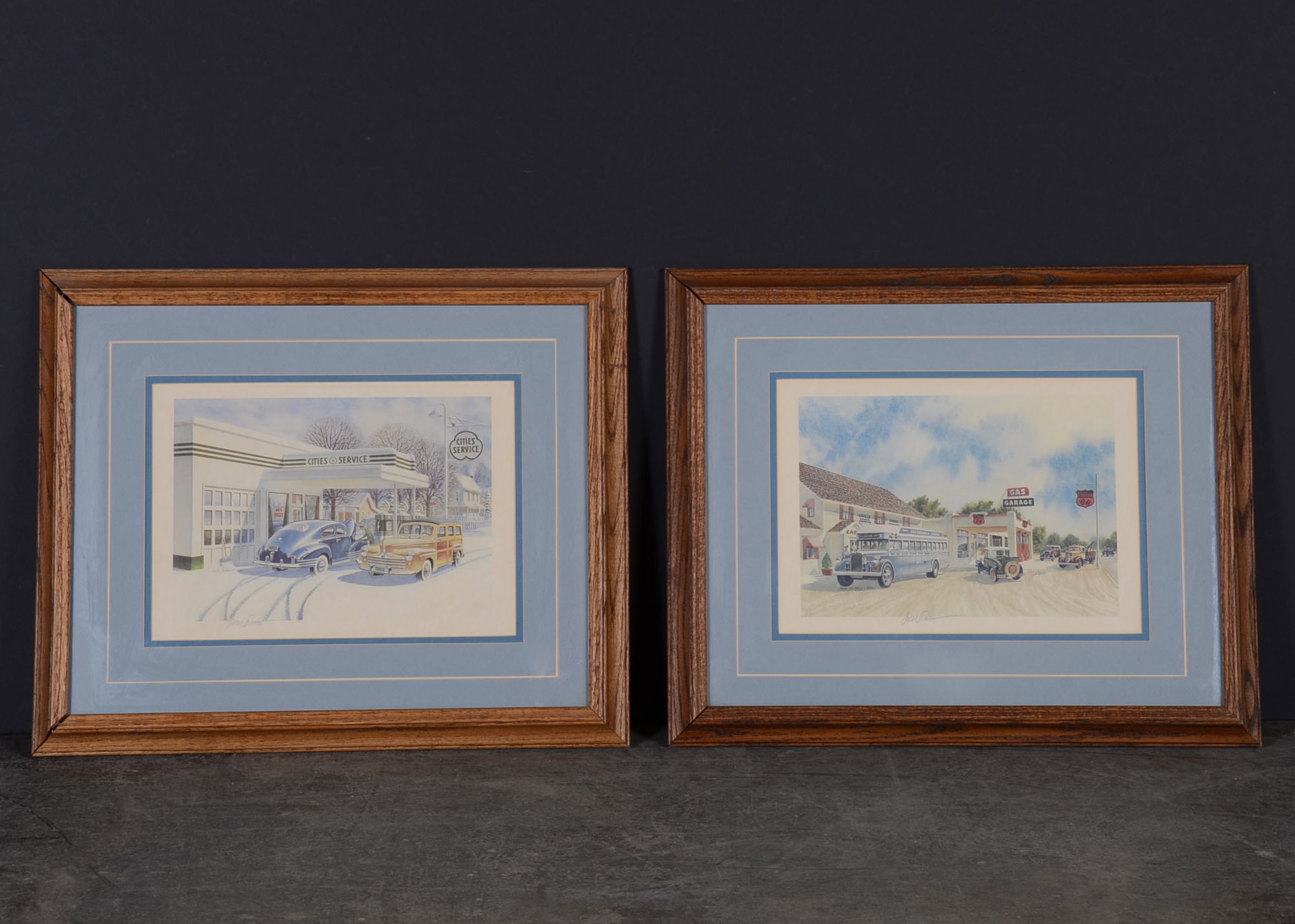 Pair of Original Jack Schmitt Photo Offset Lithography Print