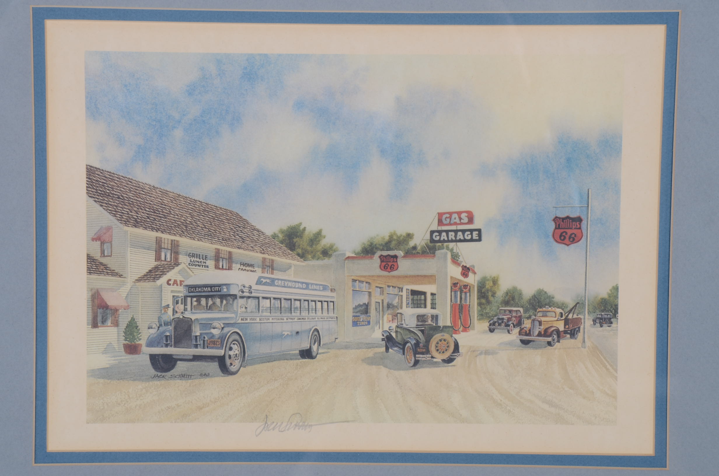 Pair of Original Jack Schmitt Photo Offset Lithography Print