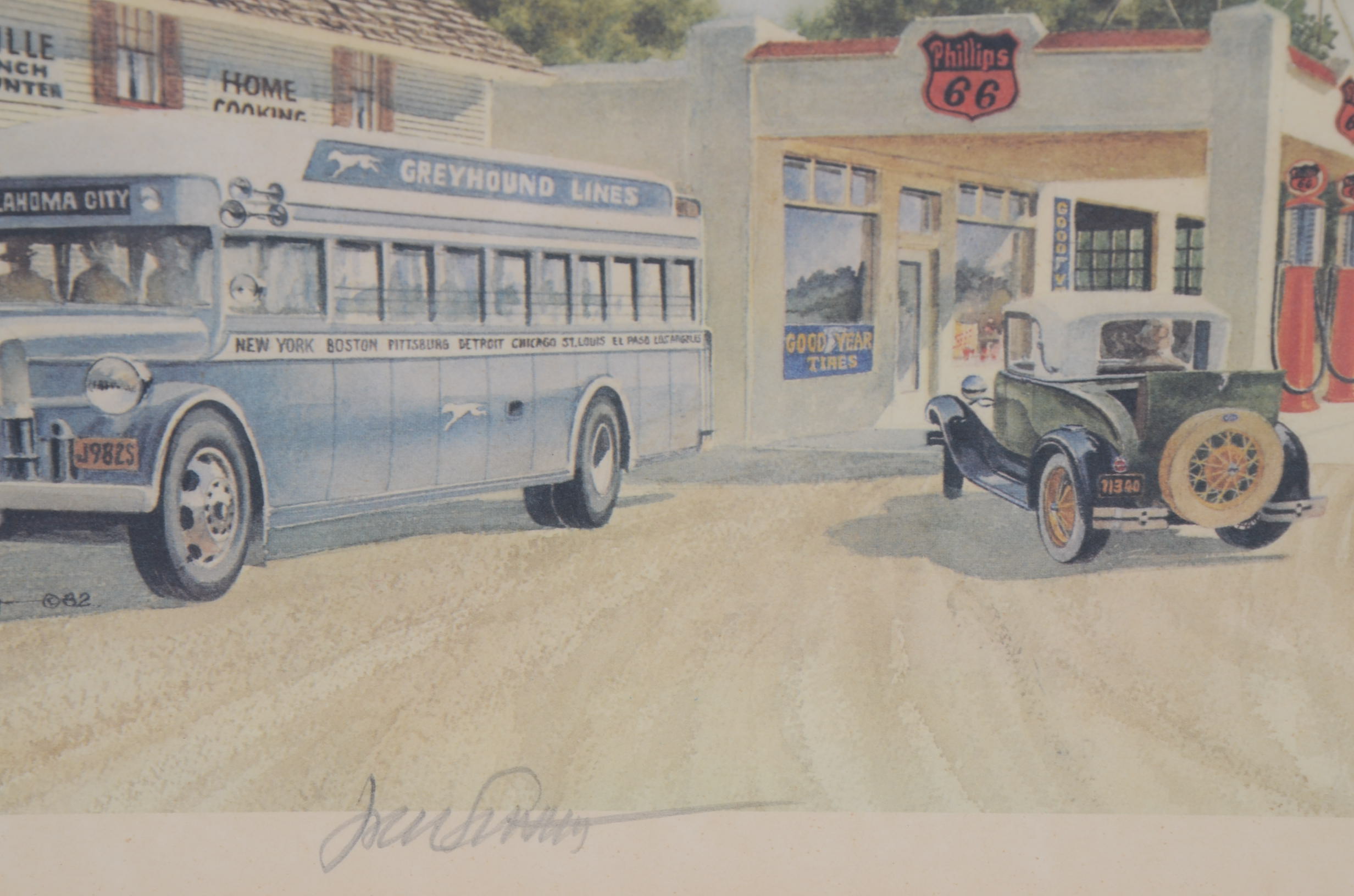 Pair of Original Jack Schmitt Photo Offset Lithography Print