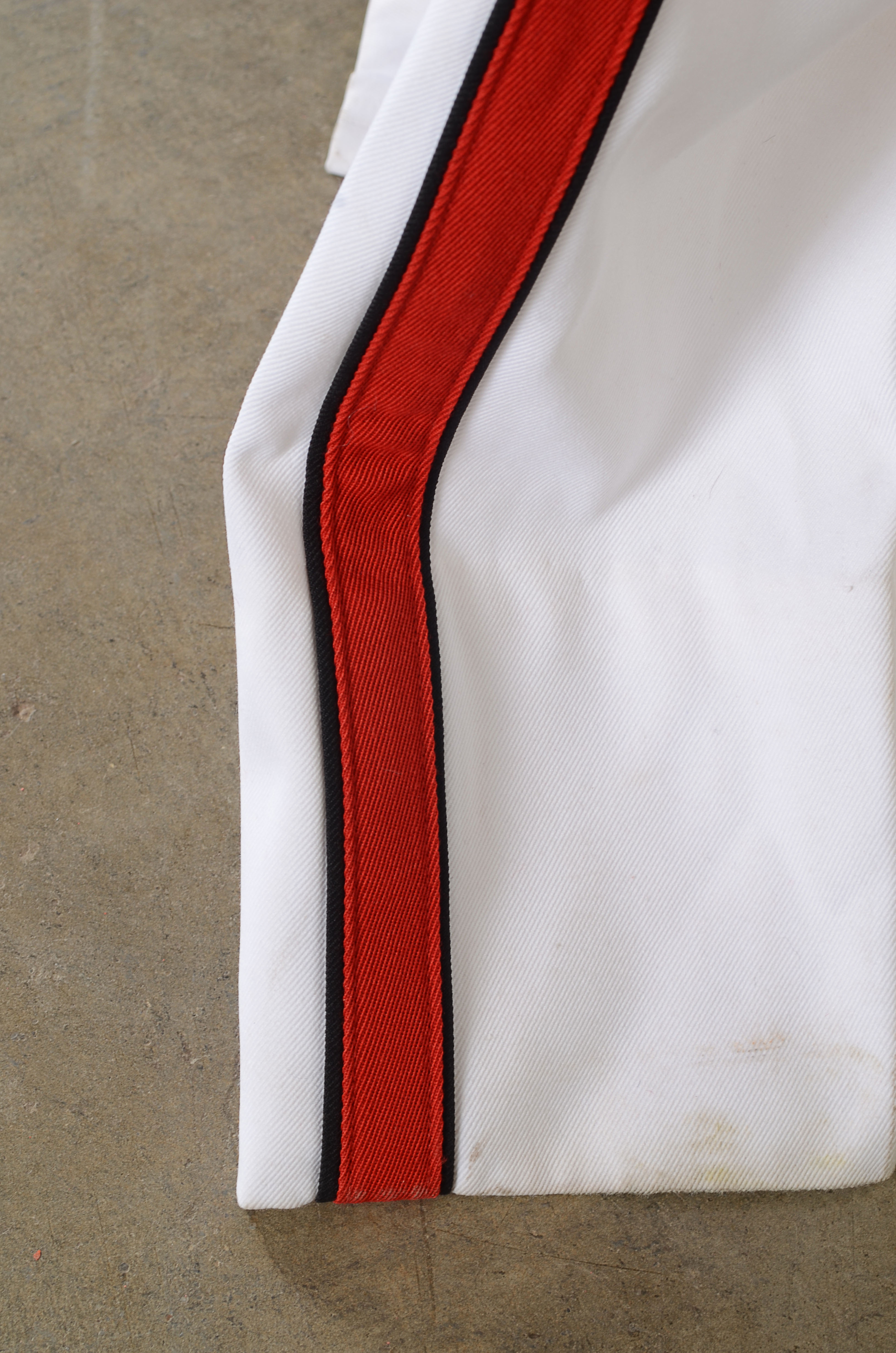 Vintage Muskegon Big Red Band uniform with coordinating hat