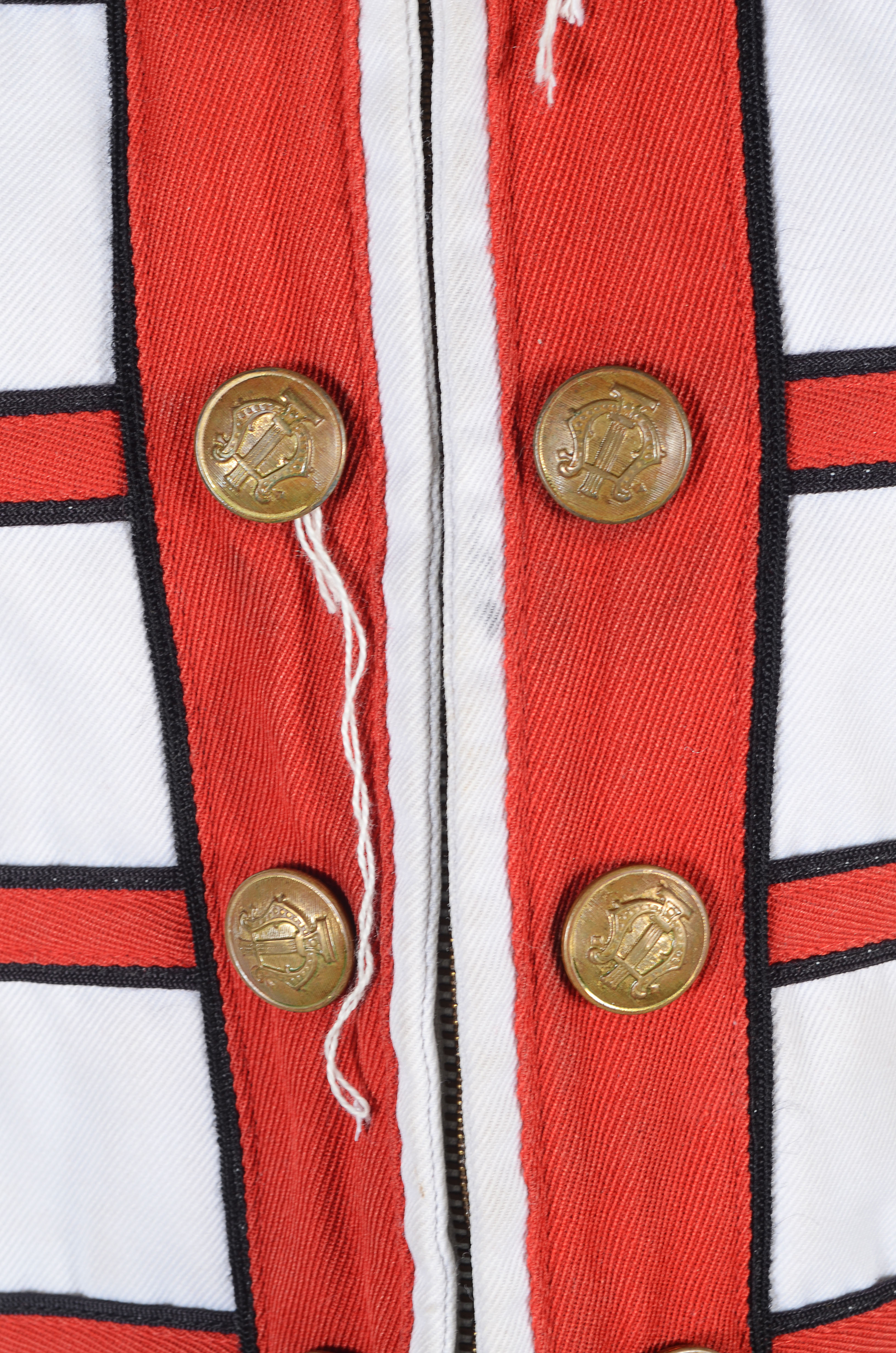 Vintage Muskegon Big Red Band uniform with coordinating hat