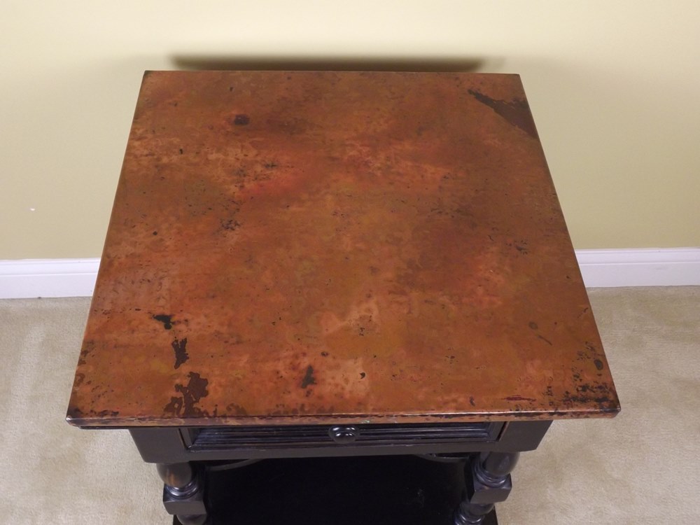 Cobrizo Hammered Copper Side Table by Arhaus Furniture