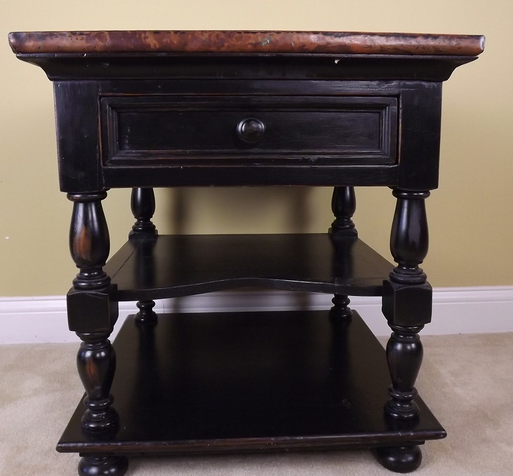 Cobrizo Hammered Copper Side Table by Arhaus Furniture