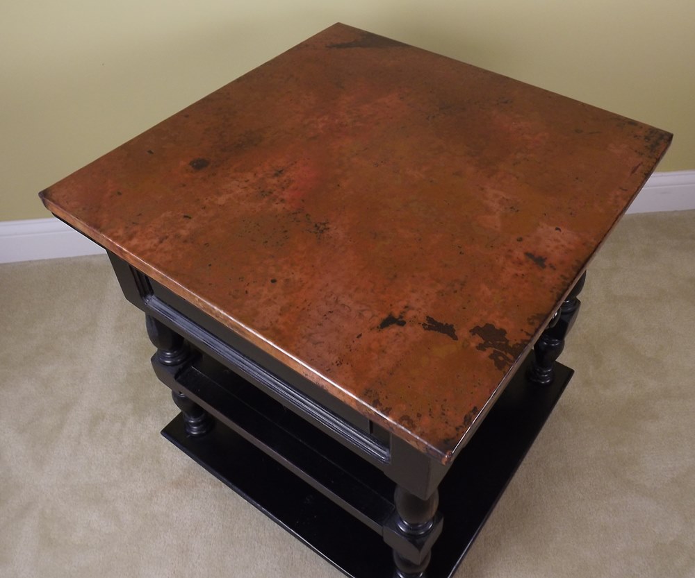 Cobrizo Hammered Copper Side Table by Arhaus Furniture