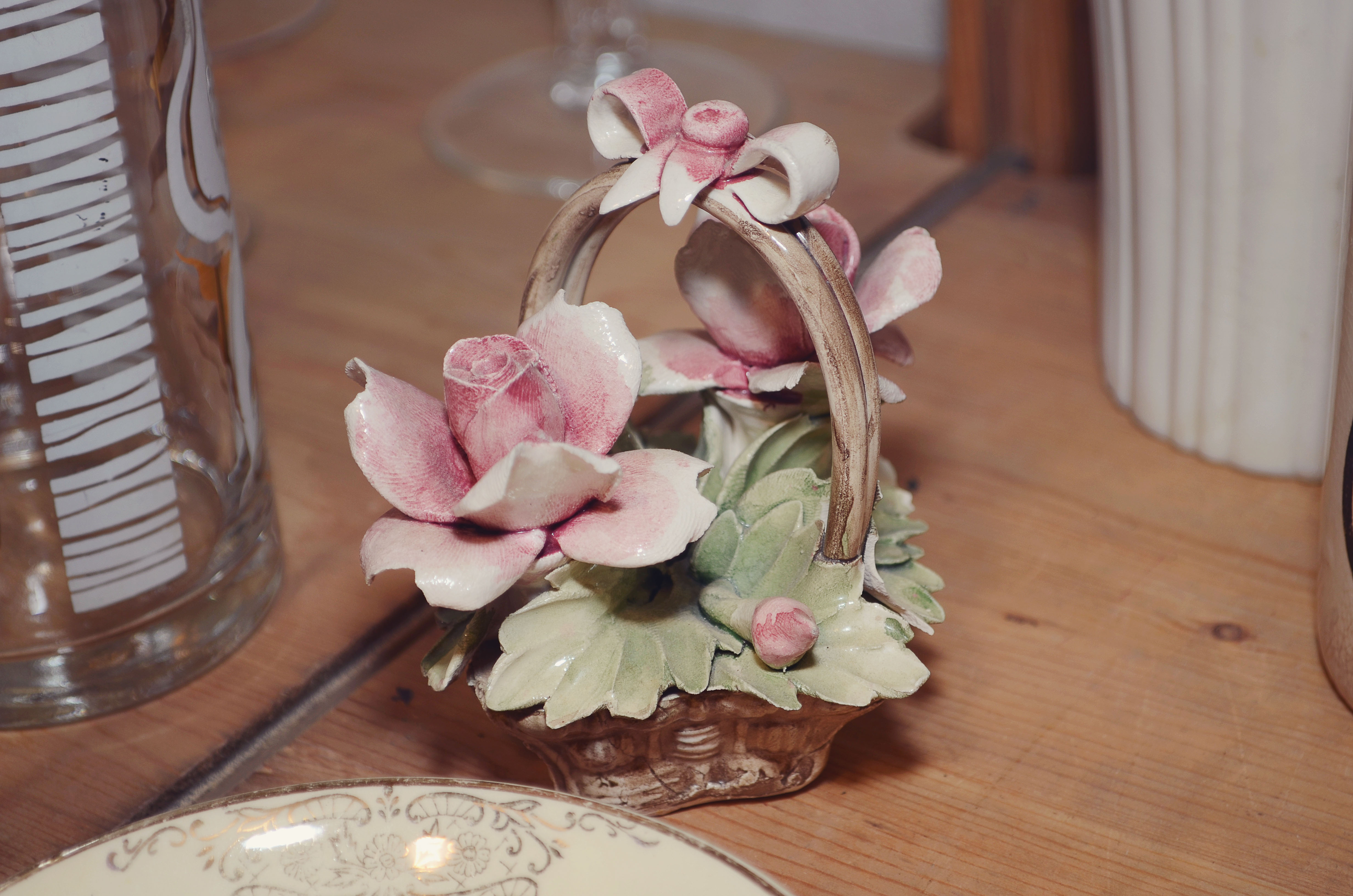 Shelf Lot. Assorted Vintage Decorative Items