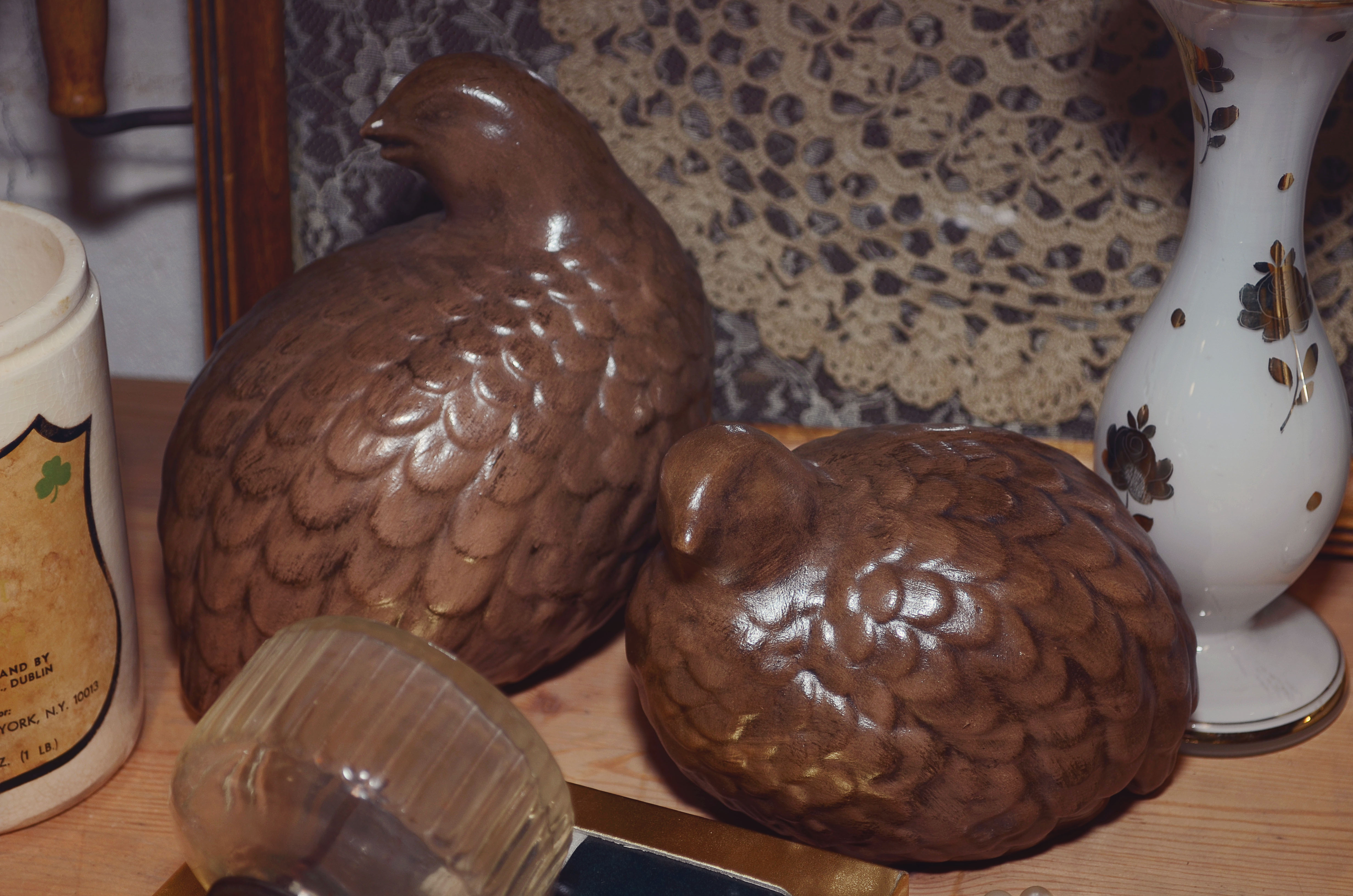 Shelf Lot. Assorted Vintage Decorative Items