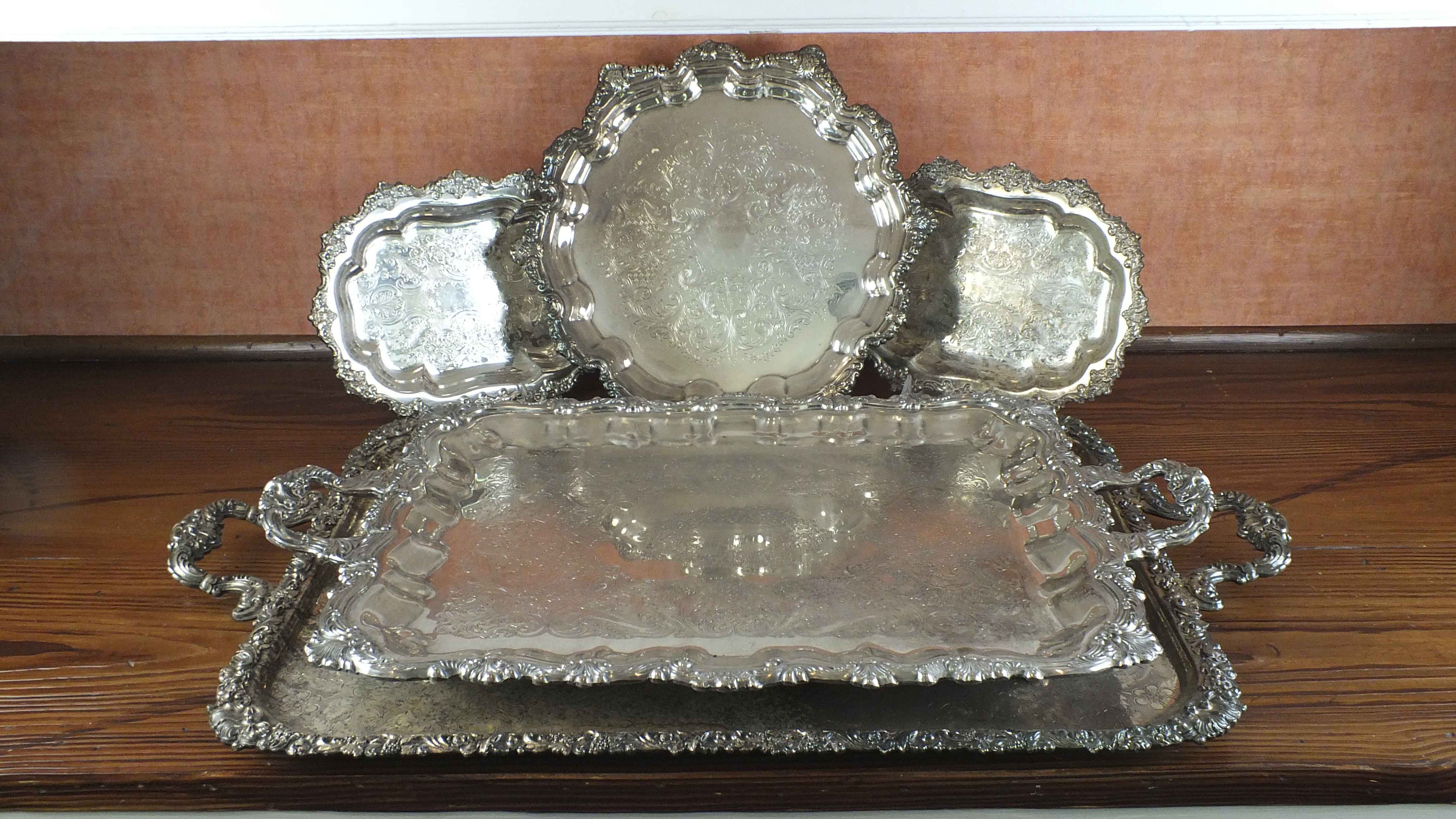 Large Silver Plate Tray and More.