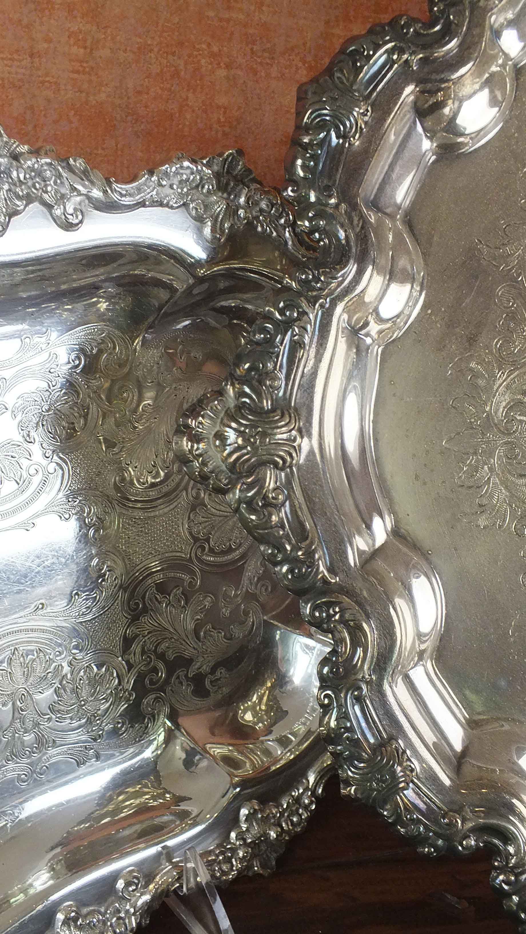 Large Silver Plate Tray and More.