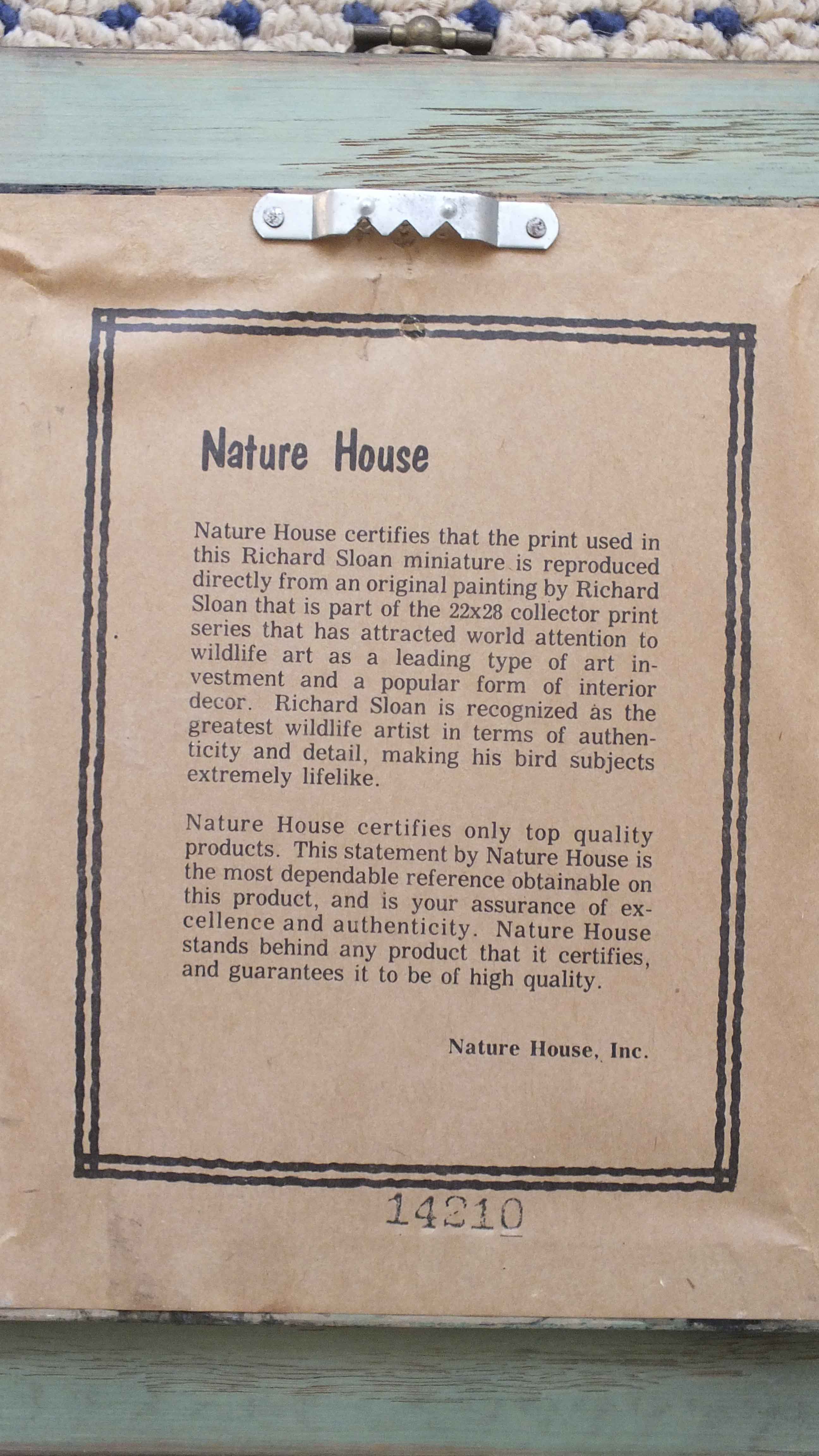 Four Richard Sloan Nature House Prints