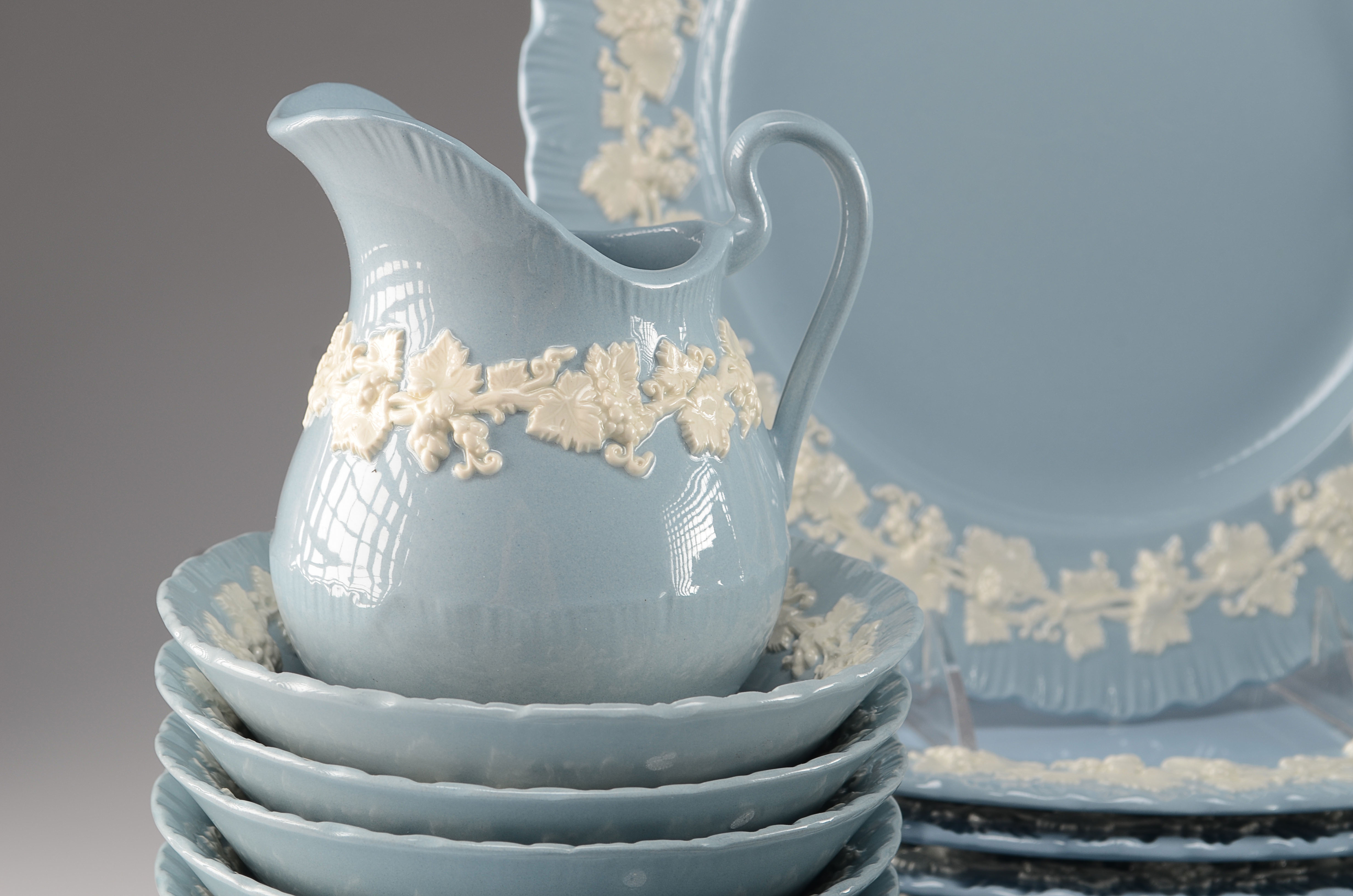 Wedgwood Embossed Queens Ware Lot