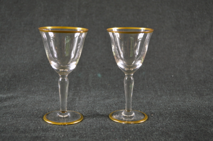 Collection of Vintage Etched Glasses