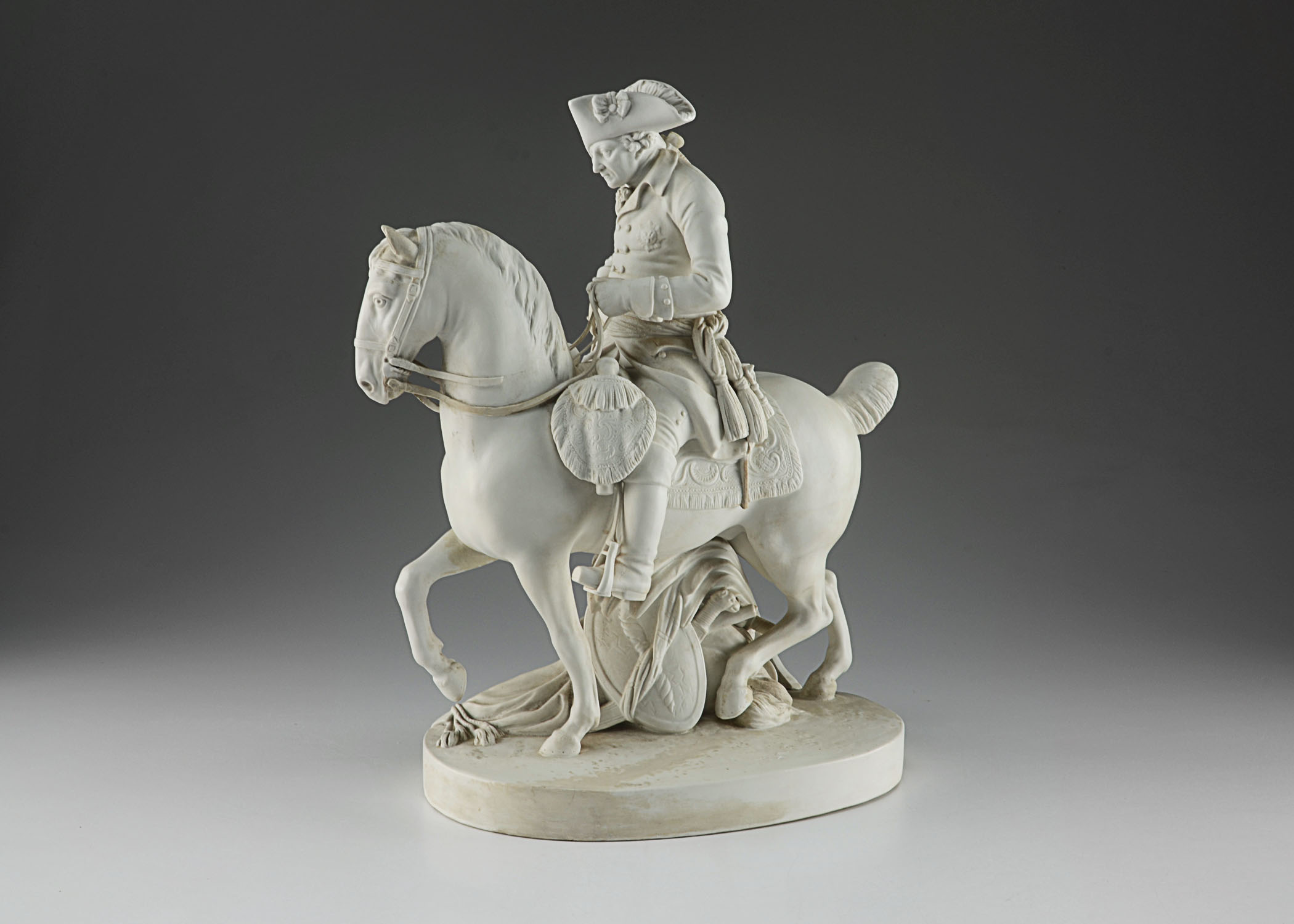 Amazing Unglazed KPM Porcelain Frederick the Great Statue