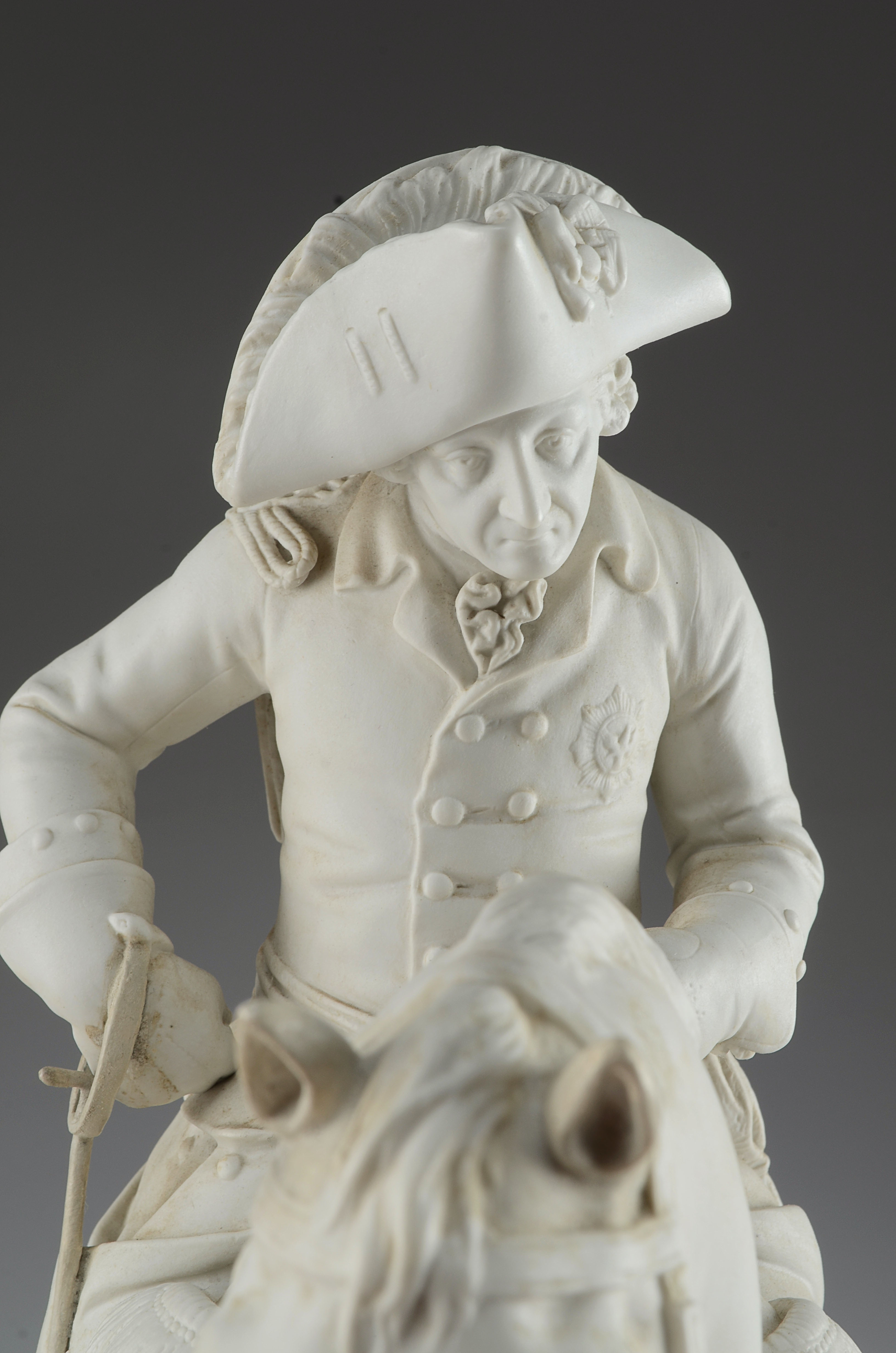 Amazing Unglazed KPM Porcelain Frederick the Great Statue