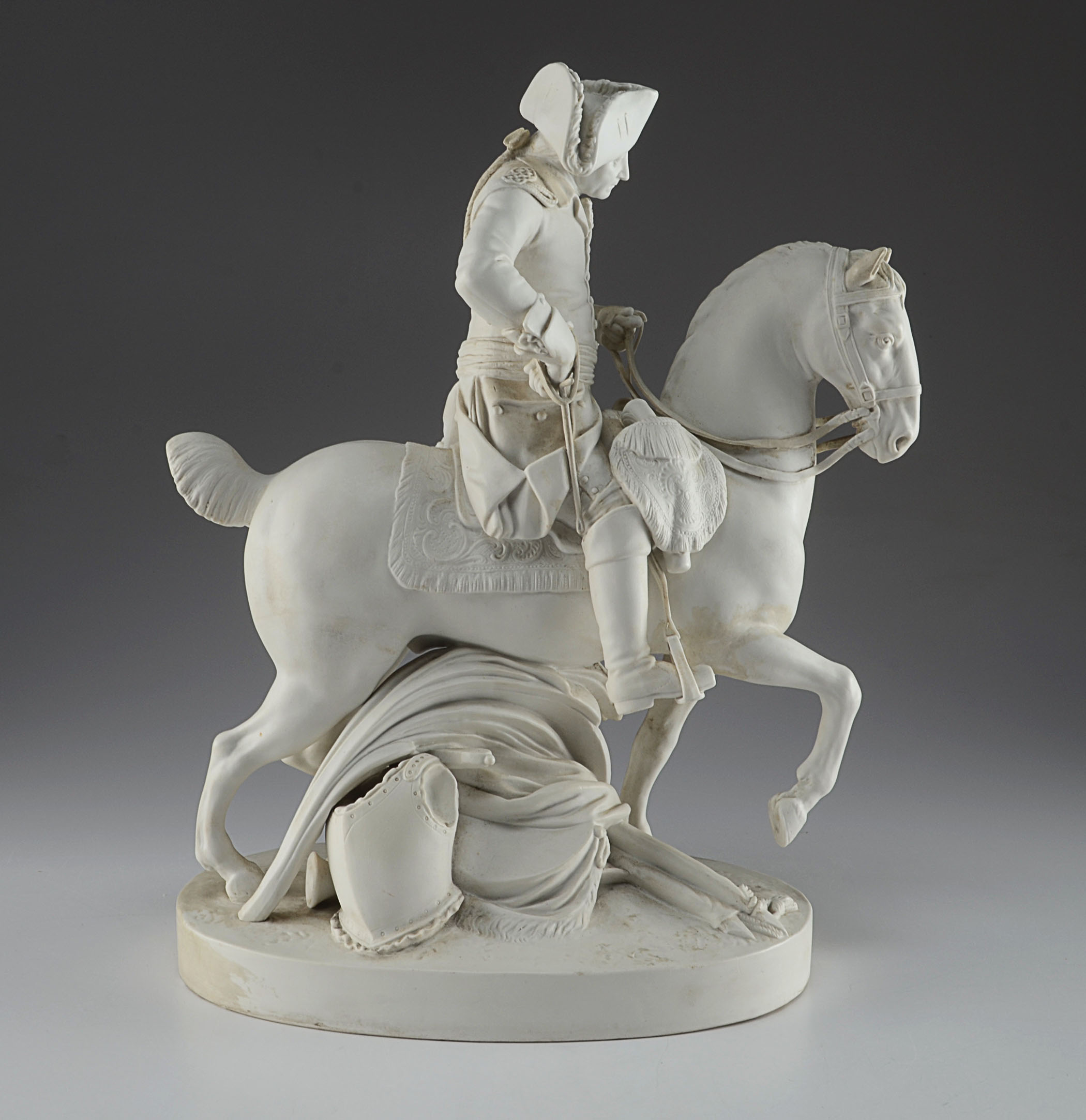 Amazing Unglazed KPM Porcelain Frederick the Great Statue