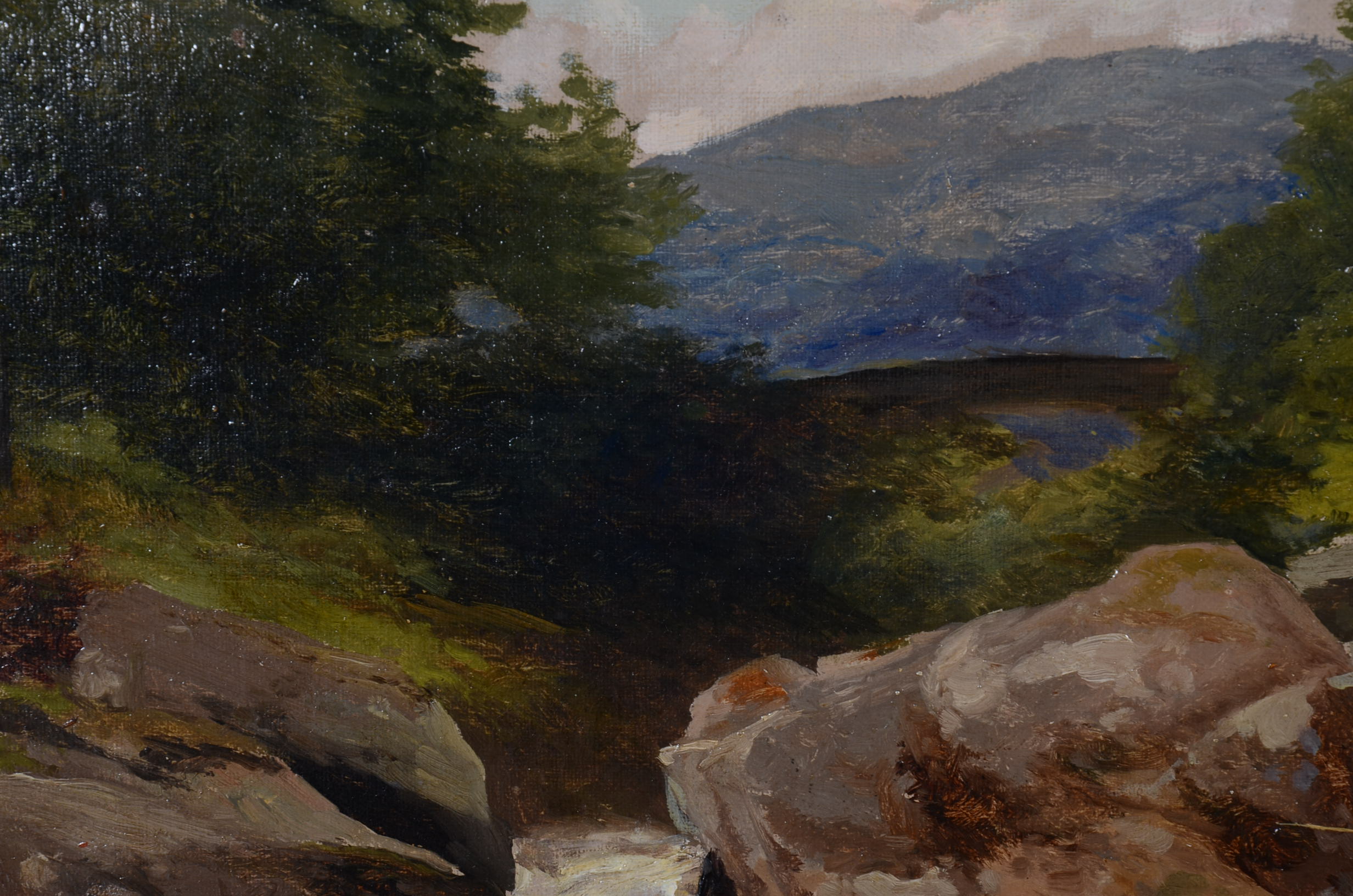 Original A.B. Holte Painting "Scottish Fishing"