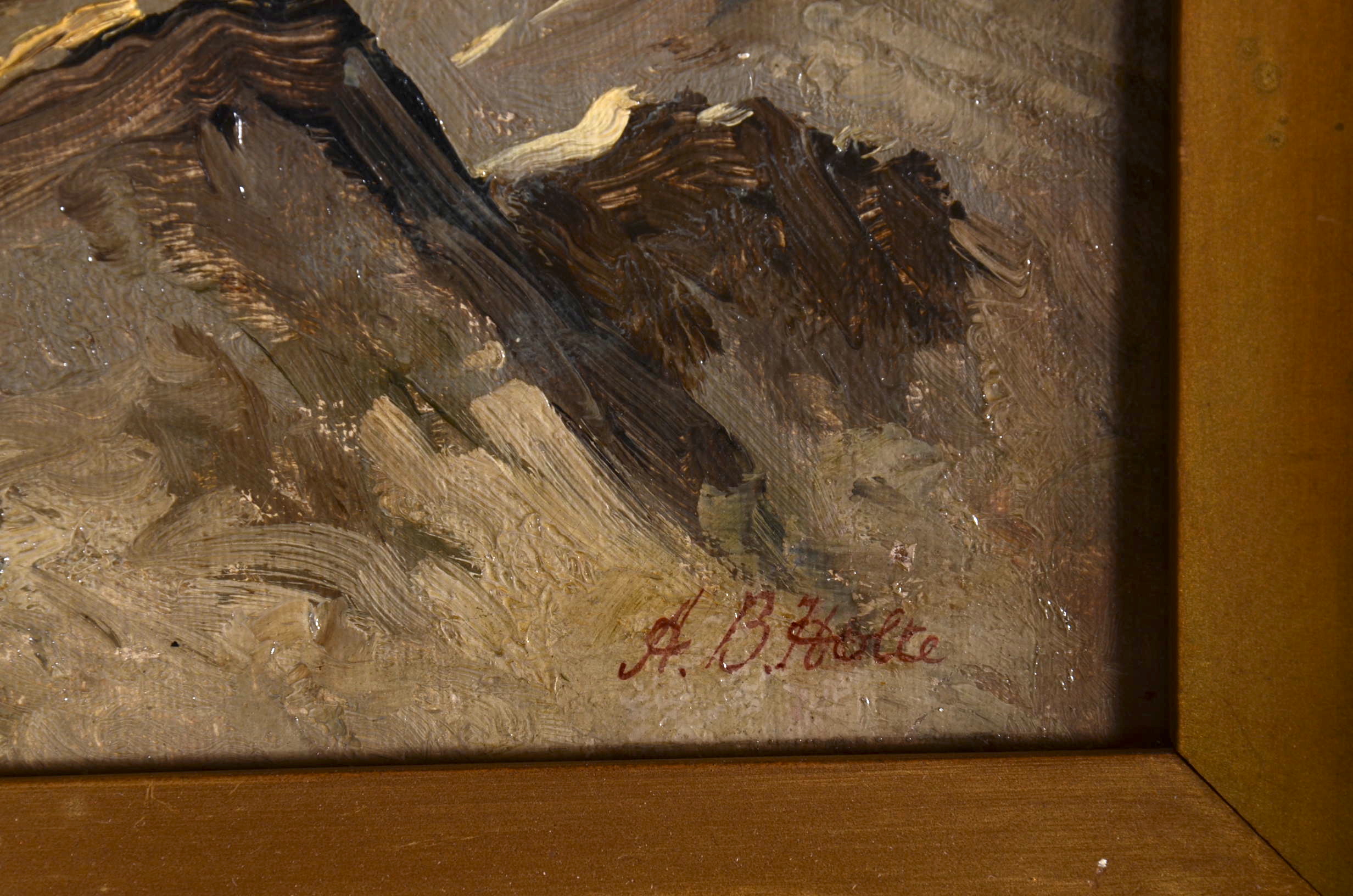 Original A.B. Holte Painting "Scottish Fishing"