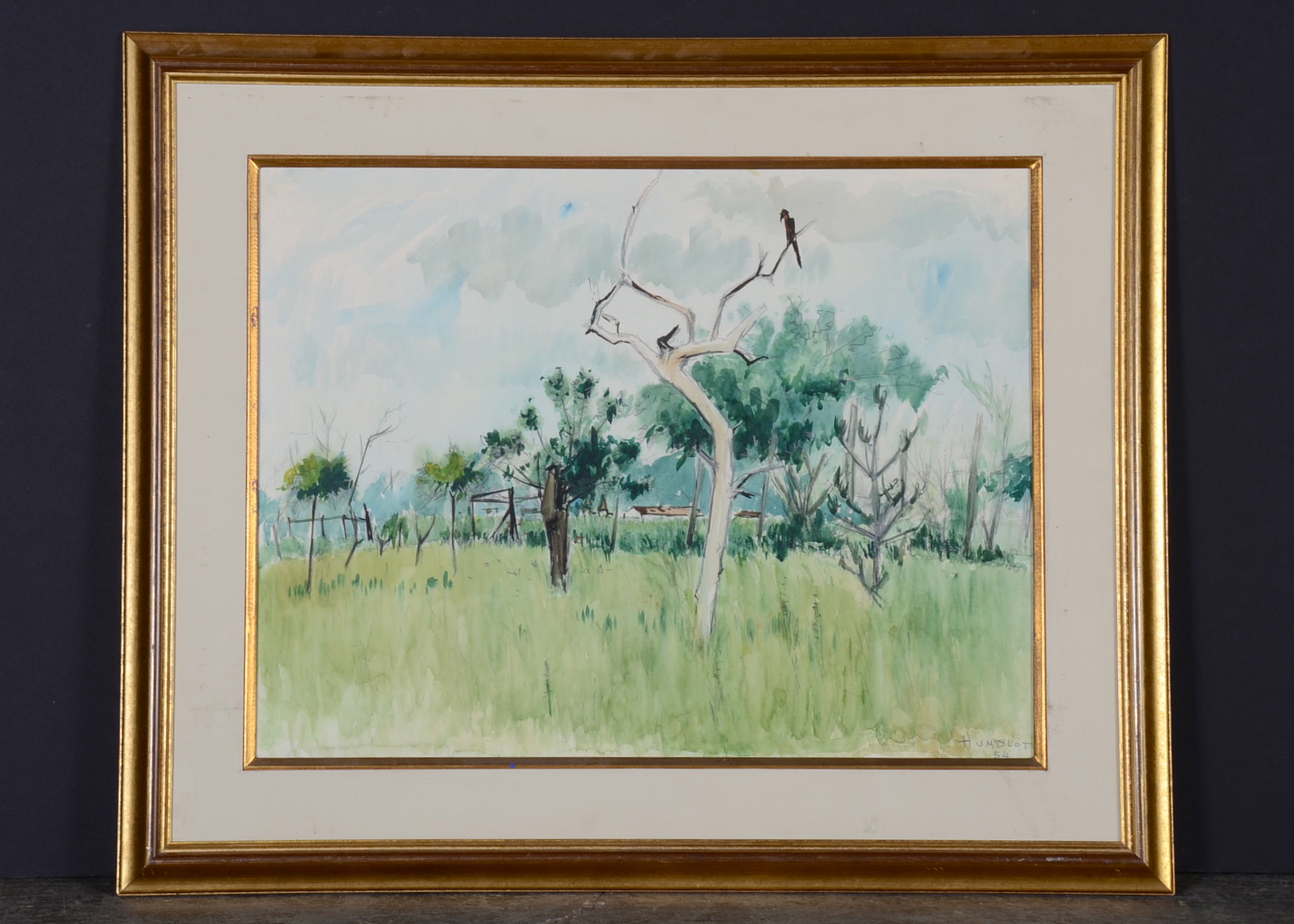 Original Robert Humblot Watercolor on Paper Painting
