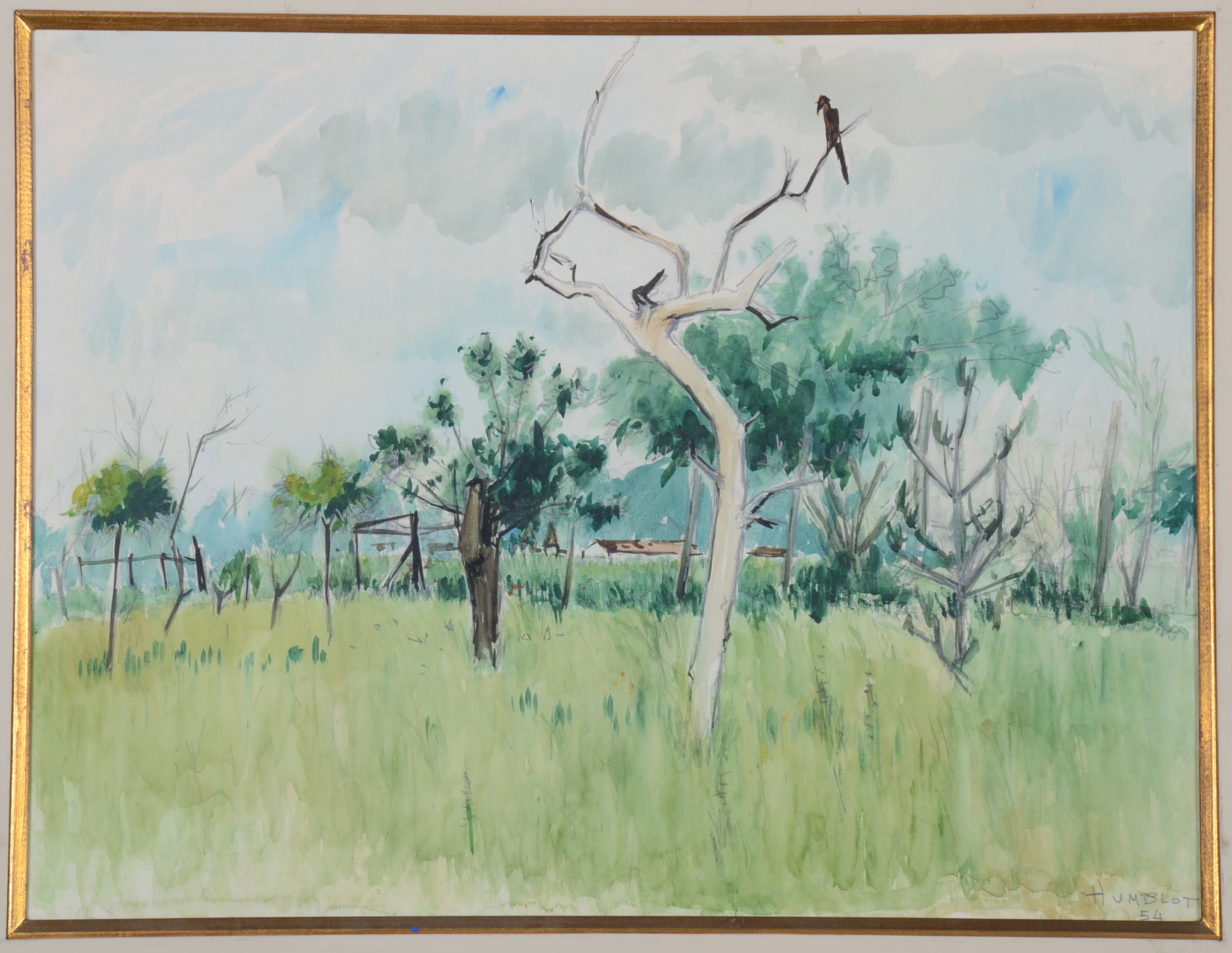 Original Robert Humblot Watercolor on Paper Painting