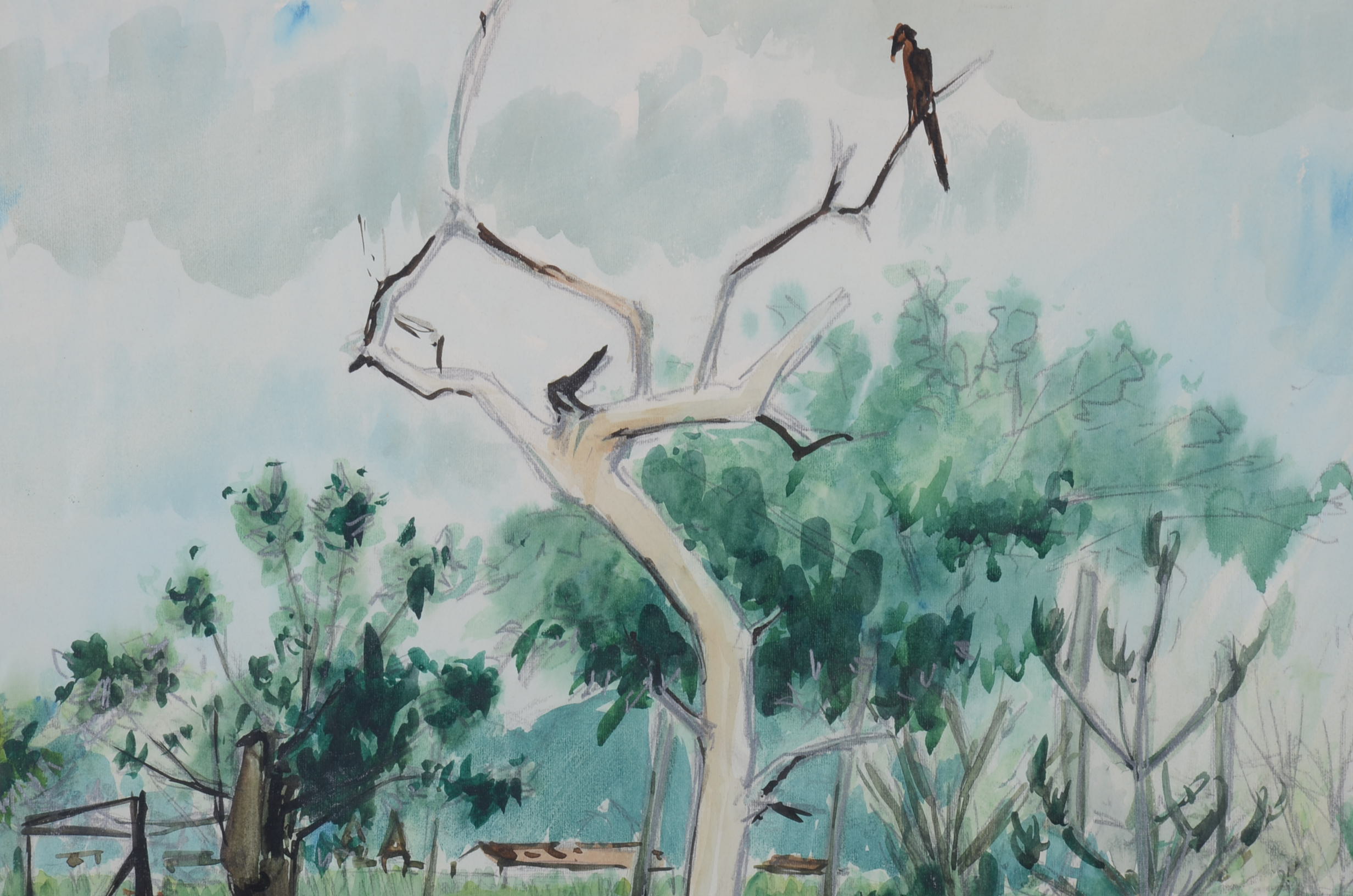 Original Robert Humblot Watercolor on Paper Painting