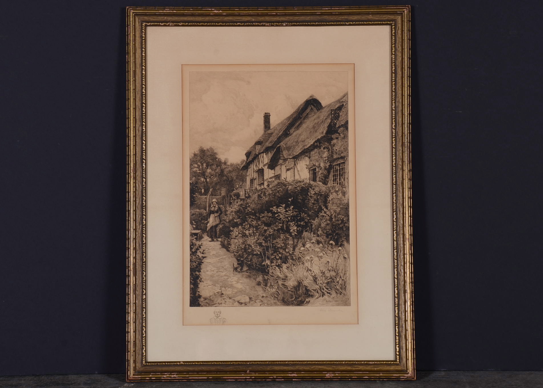 Framed and Matted Signed Remark Proof Etching by Fred Slocombe