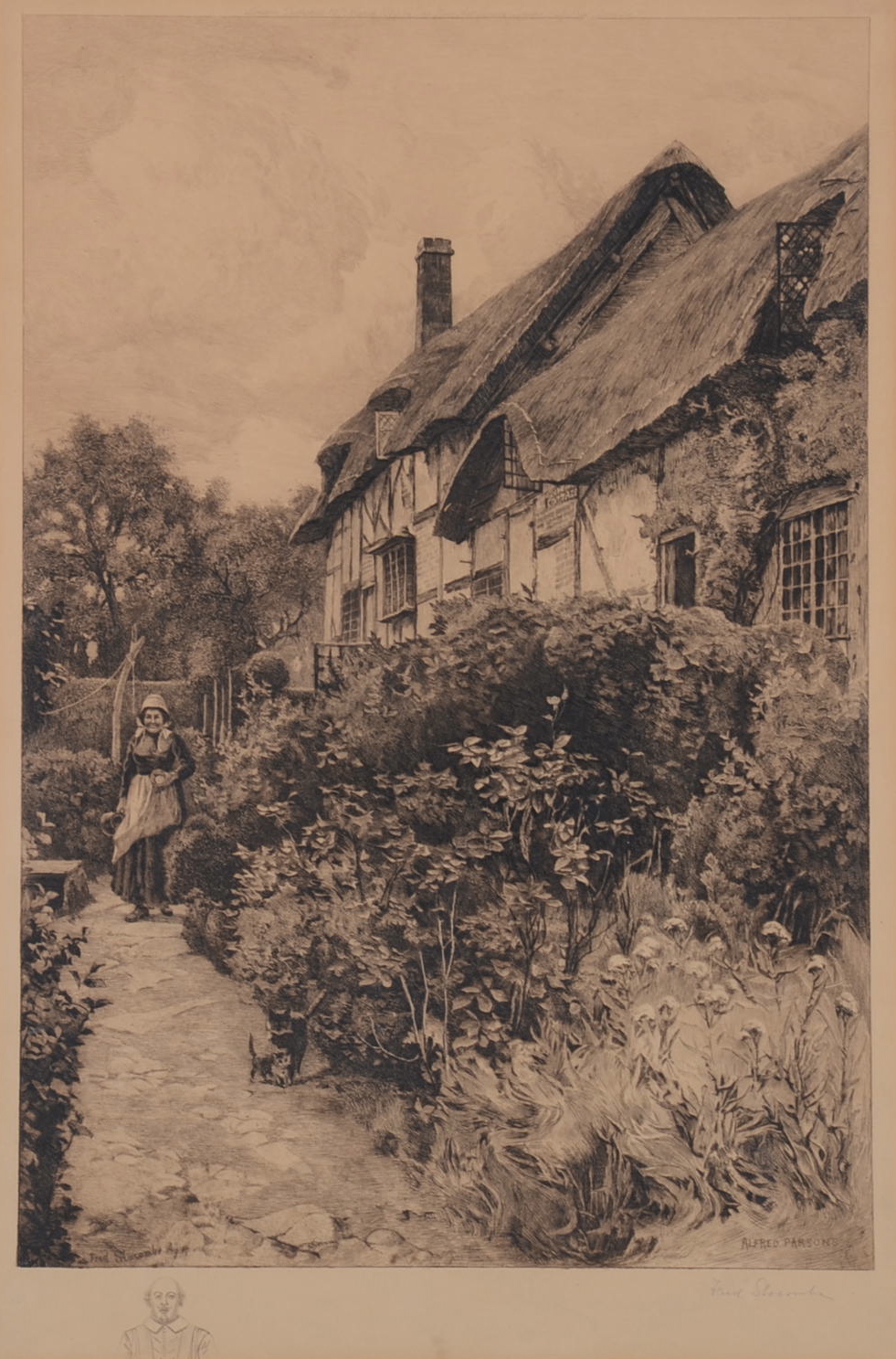 Framed and Matted Signed Remark Proof Etching by Fred Slocombe