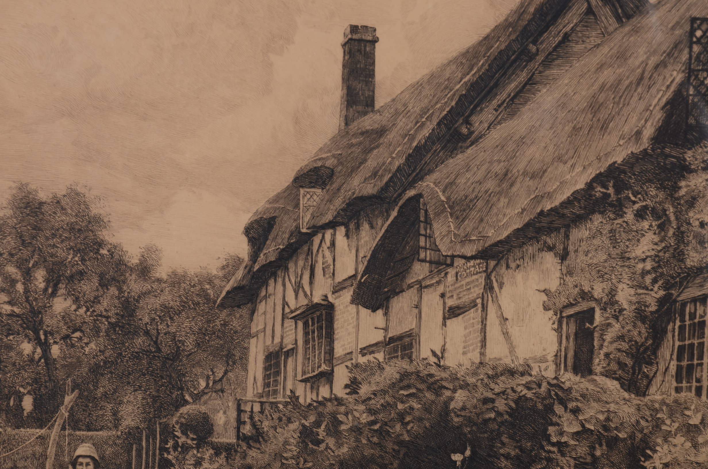 Framed and Matted Signed Remark Proof Etching by Fred Slocombe