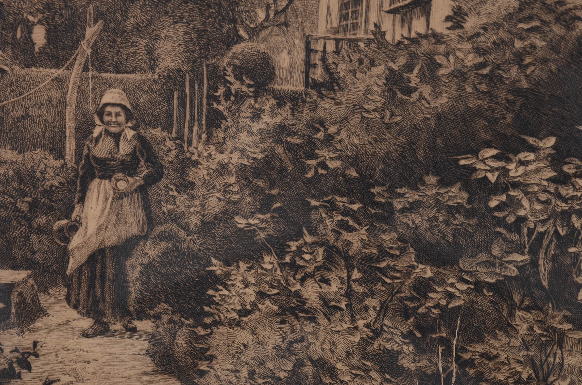 Framed and Matted Signed Remark Proof Etching by Fred Slocombe