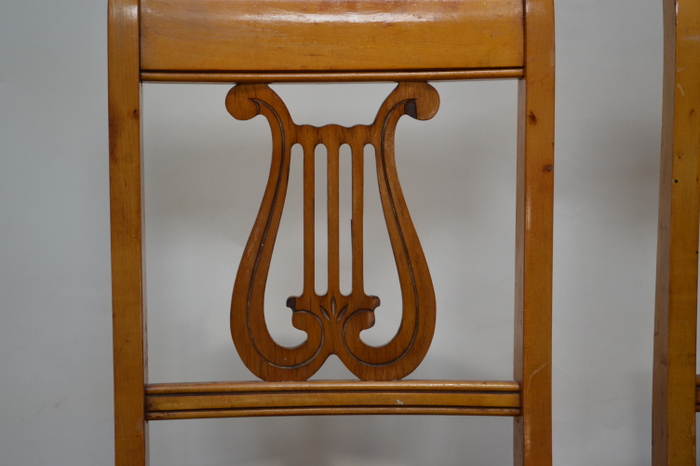 Pair of Vintage  Wood & Leather Folding Chairs