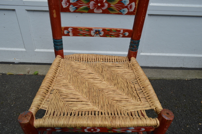 Antique Hand Painted Ladder Back Chair