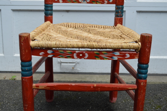 Antique Hand Painted Ladder Back Chair