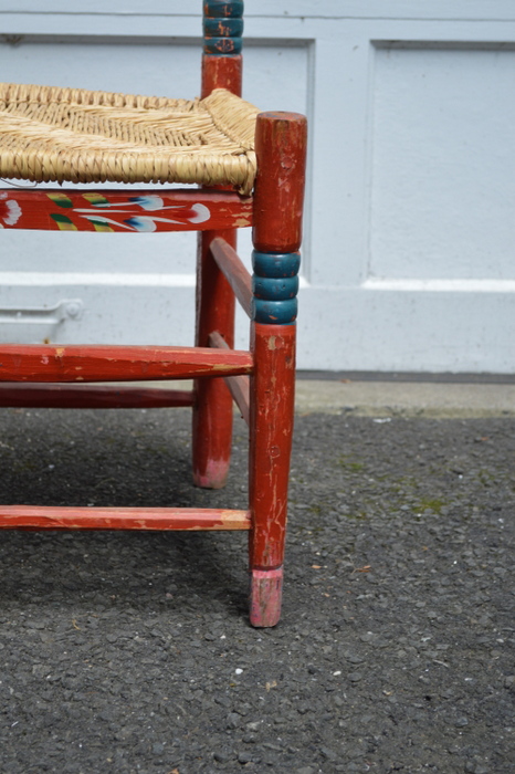 Antique Hand Painted Ladder Back Chair