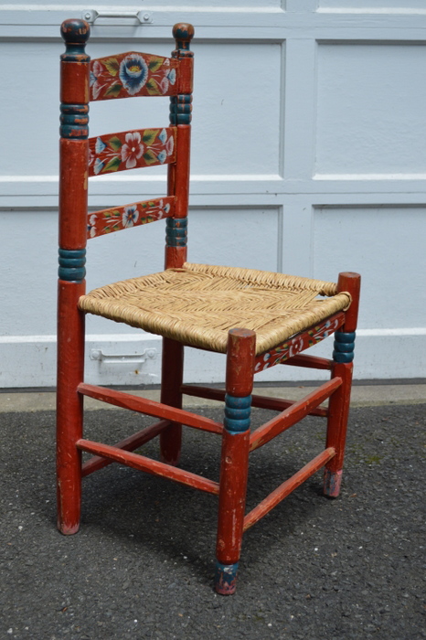 Antique Hand Painted Ladder Back Chair